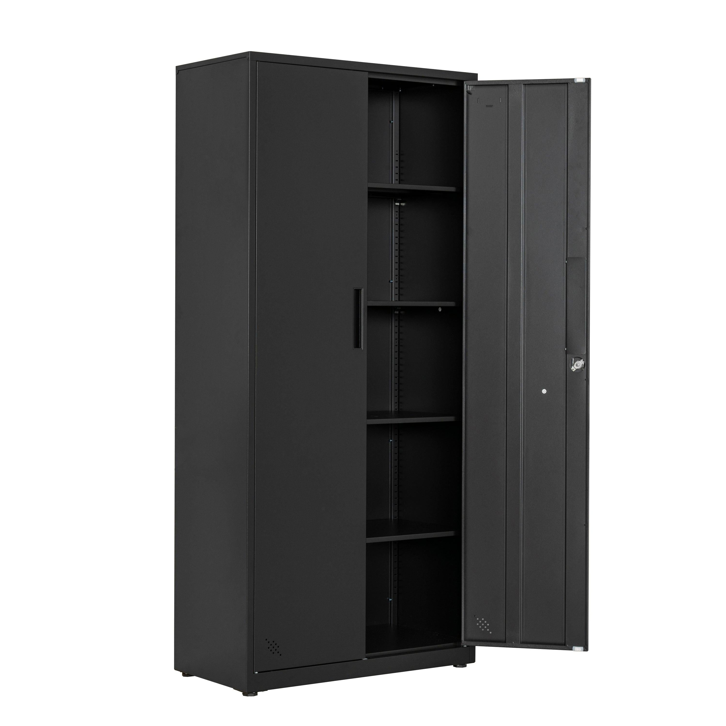 HighStorage Cabinet with 2 Doors and 4 Partitions to Separate 5Storage Spaces, Home/ Office Design