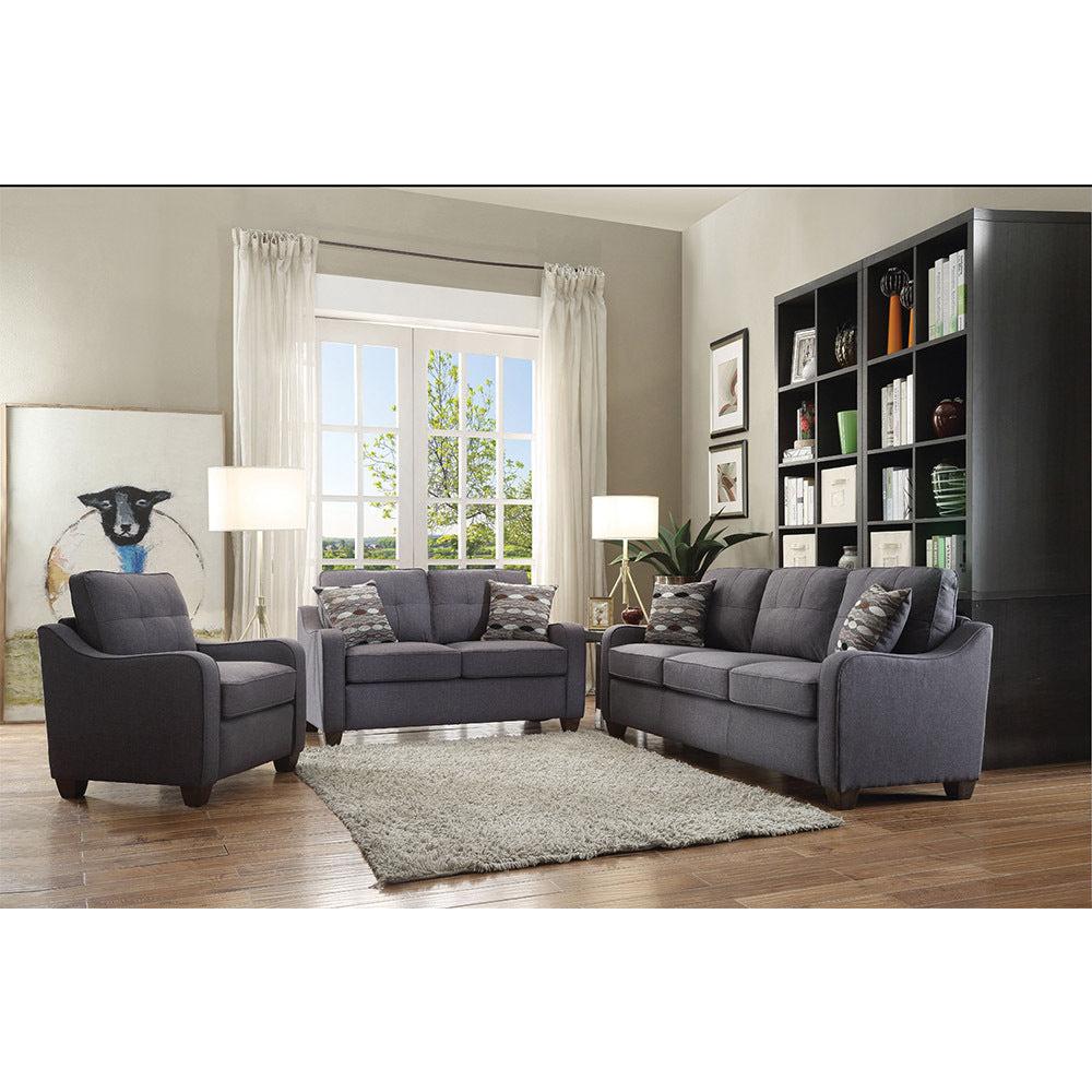 ACME Cleavon II Sofa w/2 Pillows in Gray Linen 53790