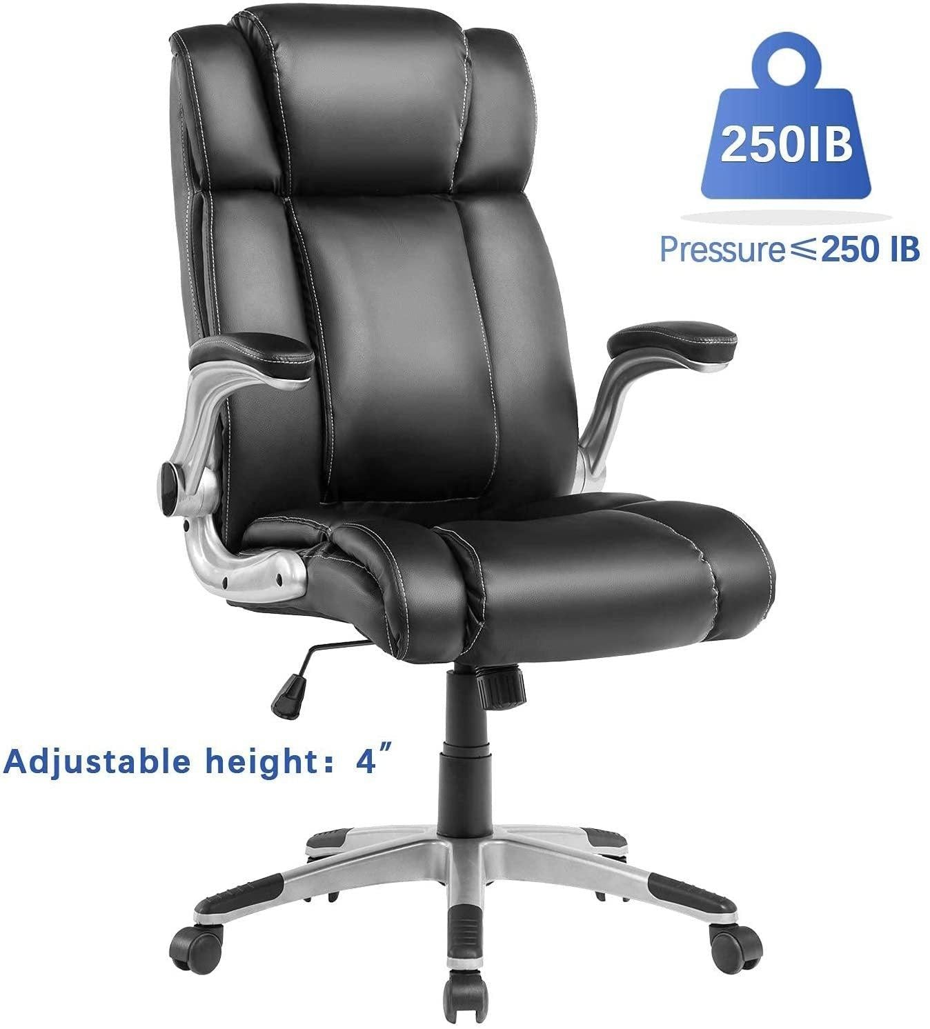 Adjustable rotary office executive chair/PU leather