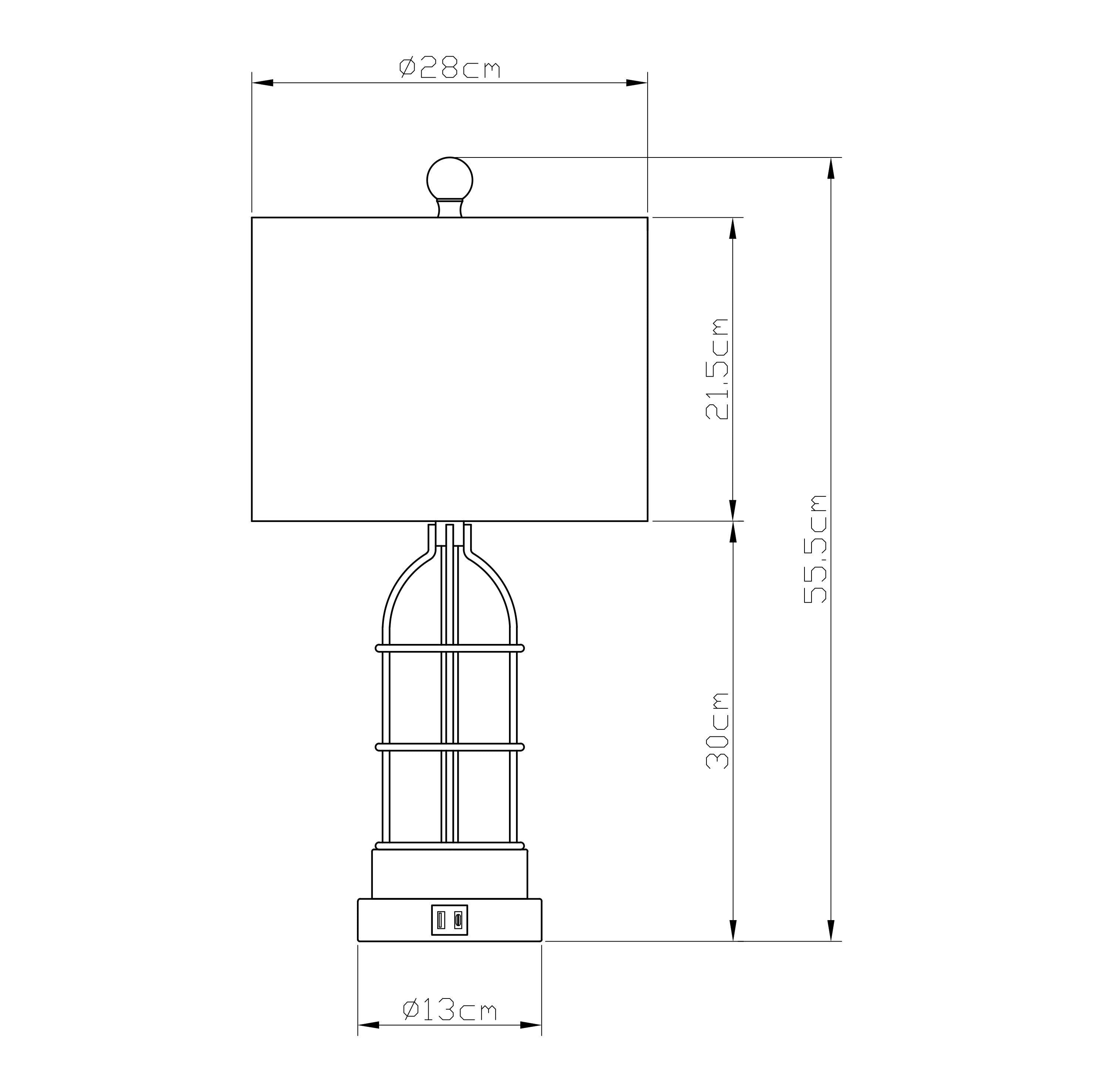 Metal USB Table Lamp (Set of 2)