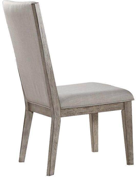 ACME Rocky Side Chair (Set-2) in Fabric & Gray Oak 72862