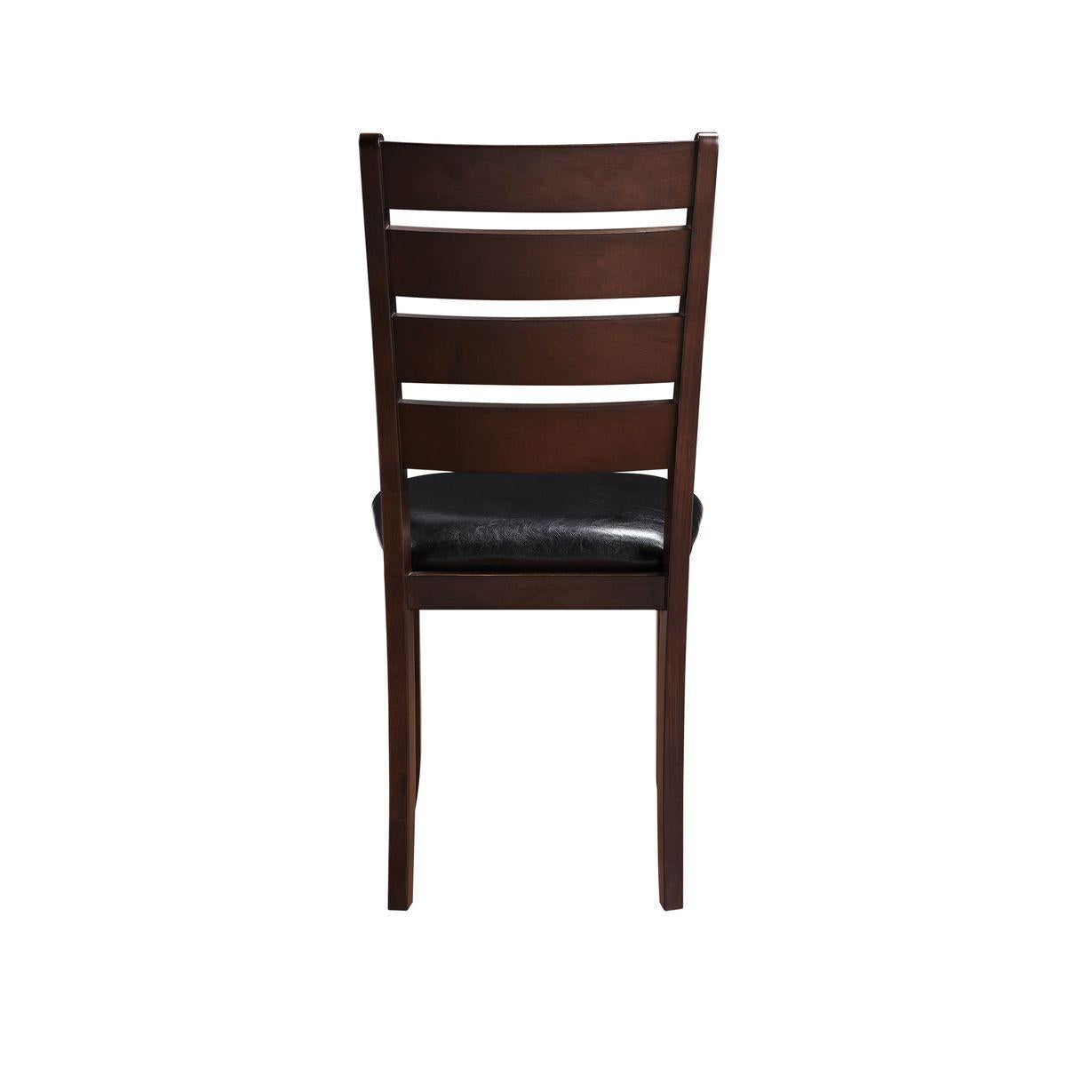 ACME Urbana Side Chair (Set-2) in Black PU & Cherry 04624 image