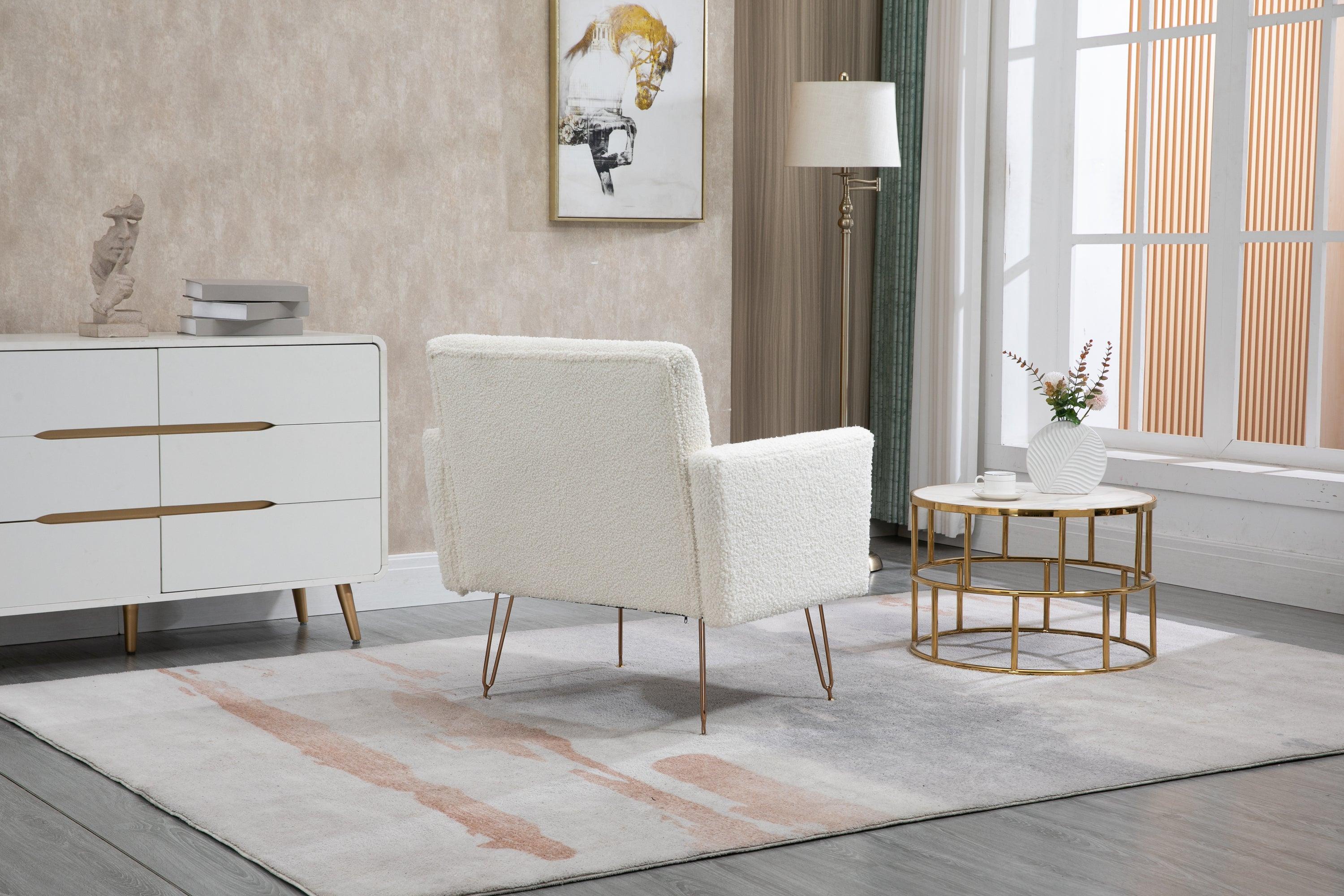 Accent  Chair  ,leisure single sofa  with Rose Golden  feet