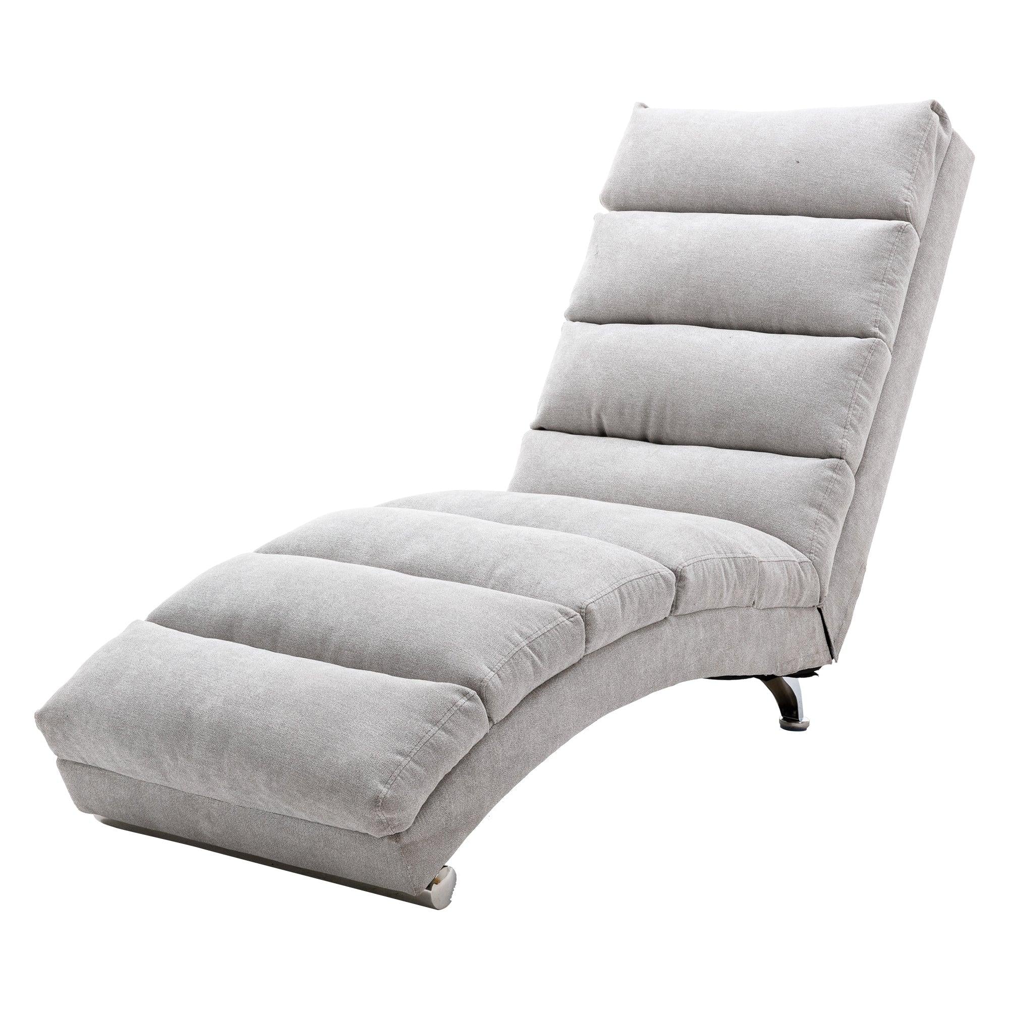 Linen Chaise Lounge Indoor Chair,Modern Long Lounger for Office or Living Room