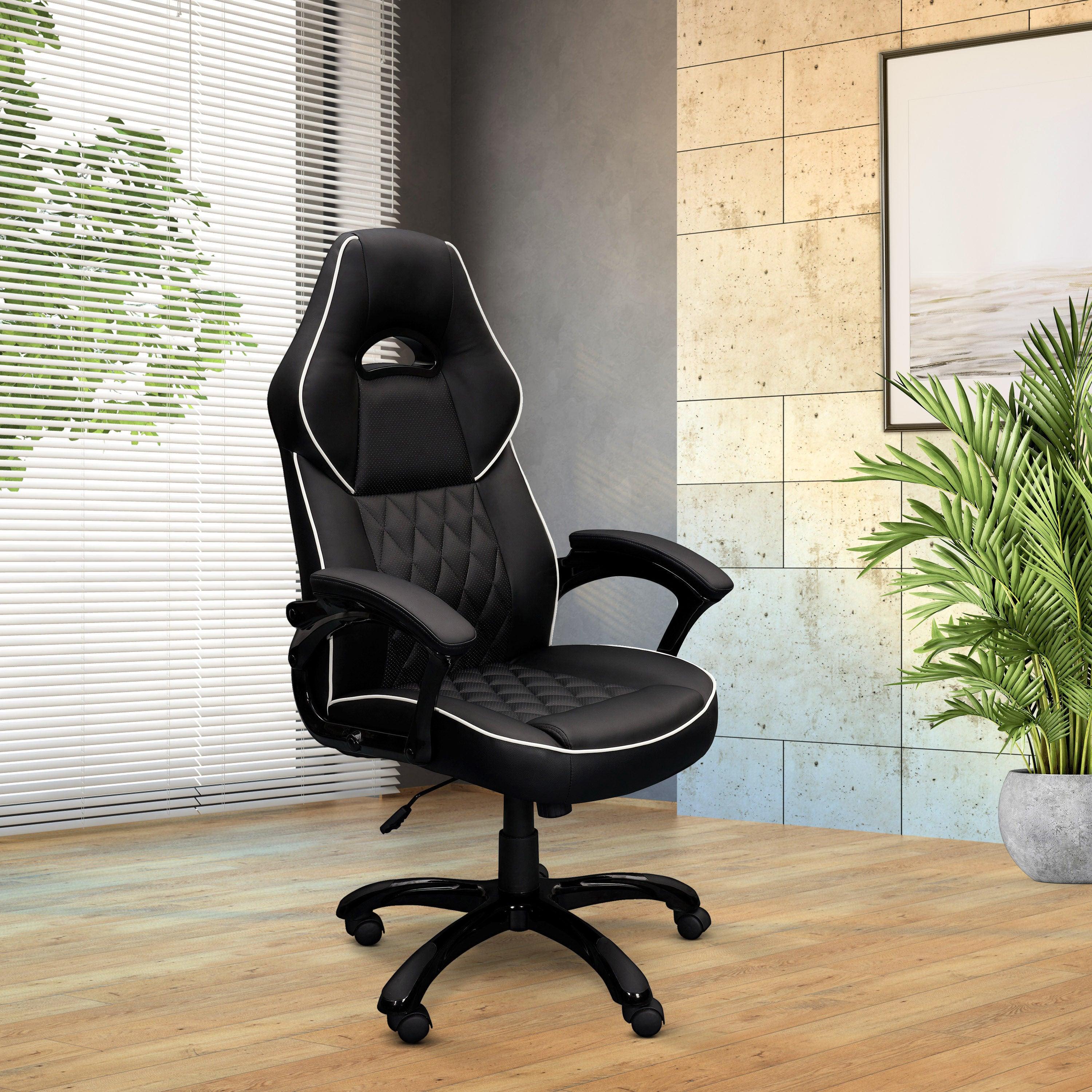 Techni Mobili High Back Executive Sport Race Office Chair, Black image