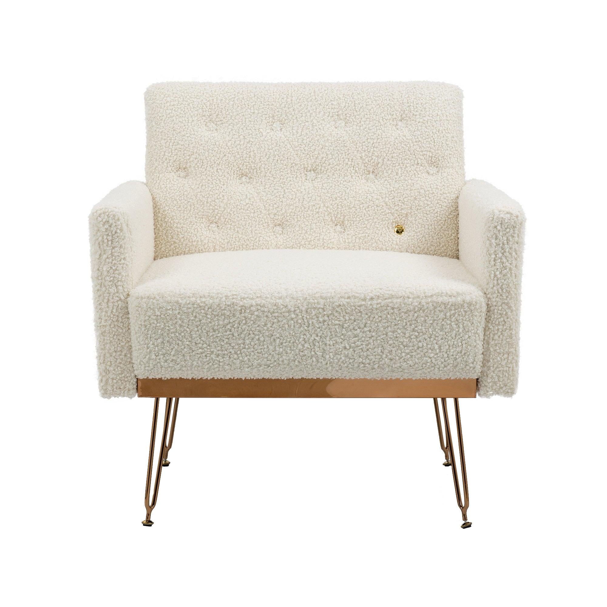 Accent  Chair  ,leisure single sofa  with Rose Golden  feet