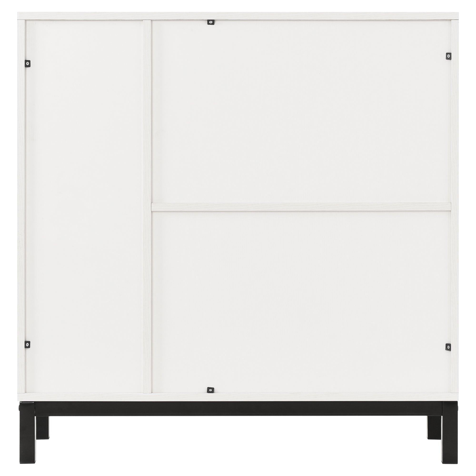 Sideboards and Buffets WithStorage Coffee Bar Cabinet Wine RacksStorage Server Dining Room Console 34 Inch（White）