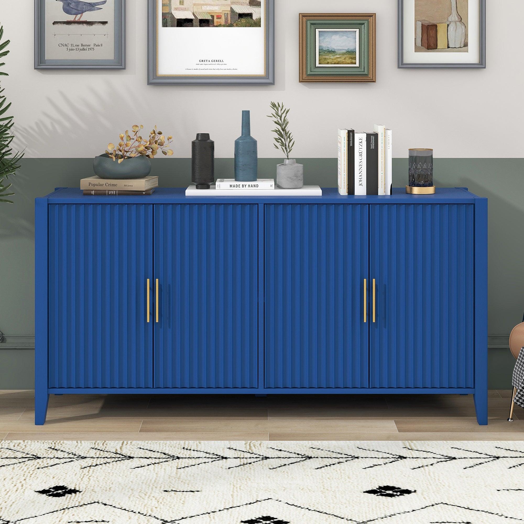 AccentStorage Cabinet Sideboard Wooden Cabinet with Metal Handles for Hallway, Entryway, Living Room, Bedroom