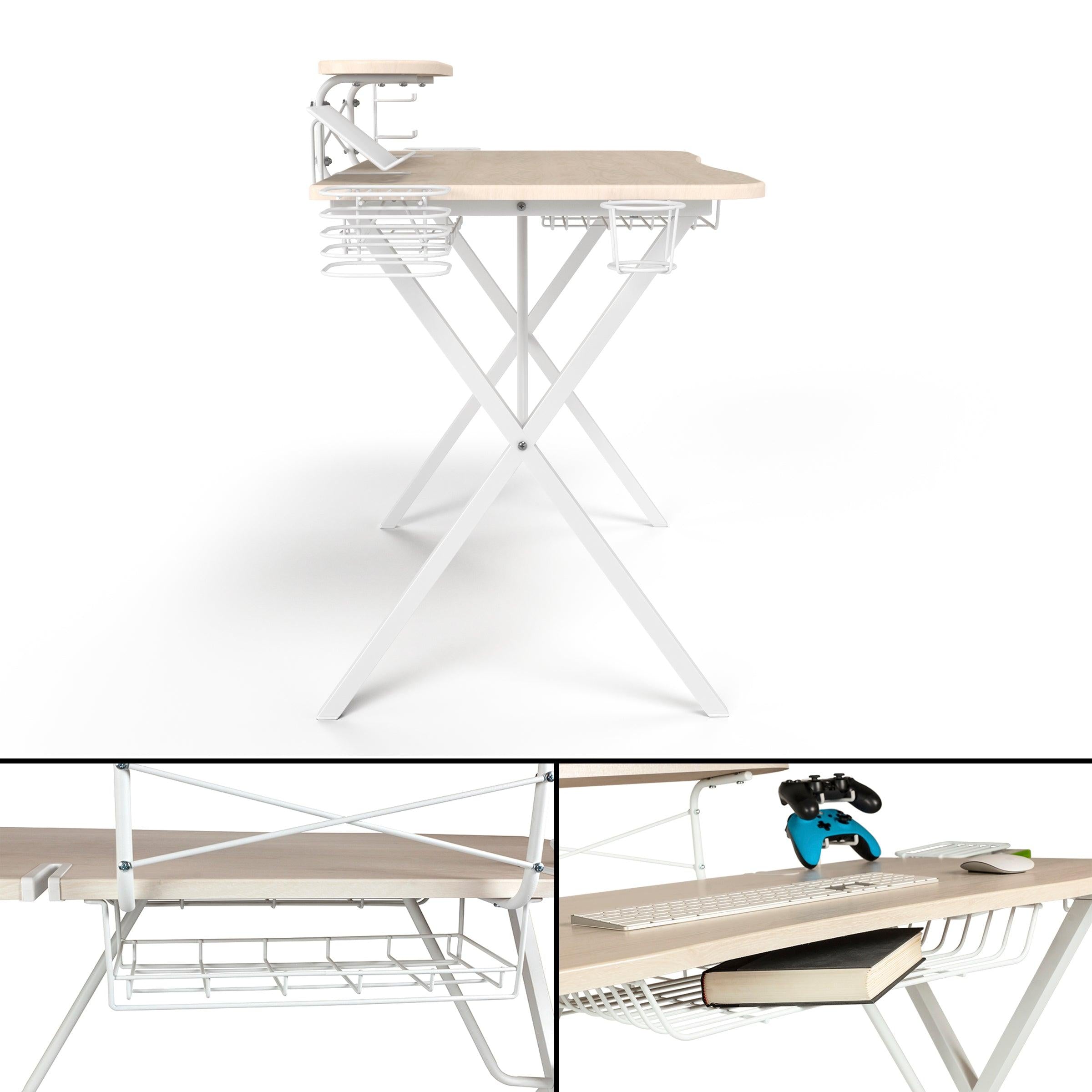 Atlantic Gaming Desk Pro - White