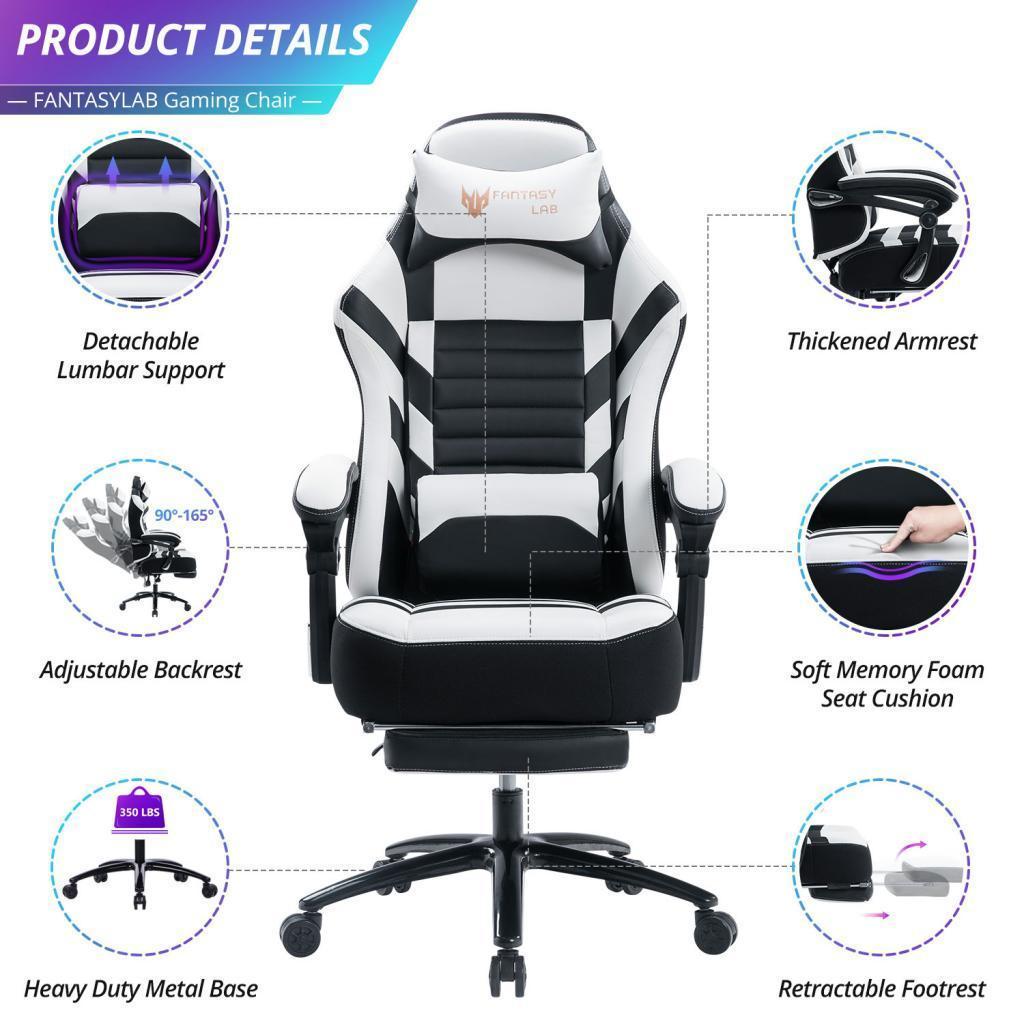 Seat Height Adjustable Swivel Racing Office Computer Ergonomic Video Game Chair