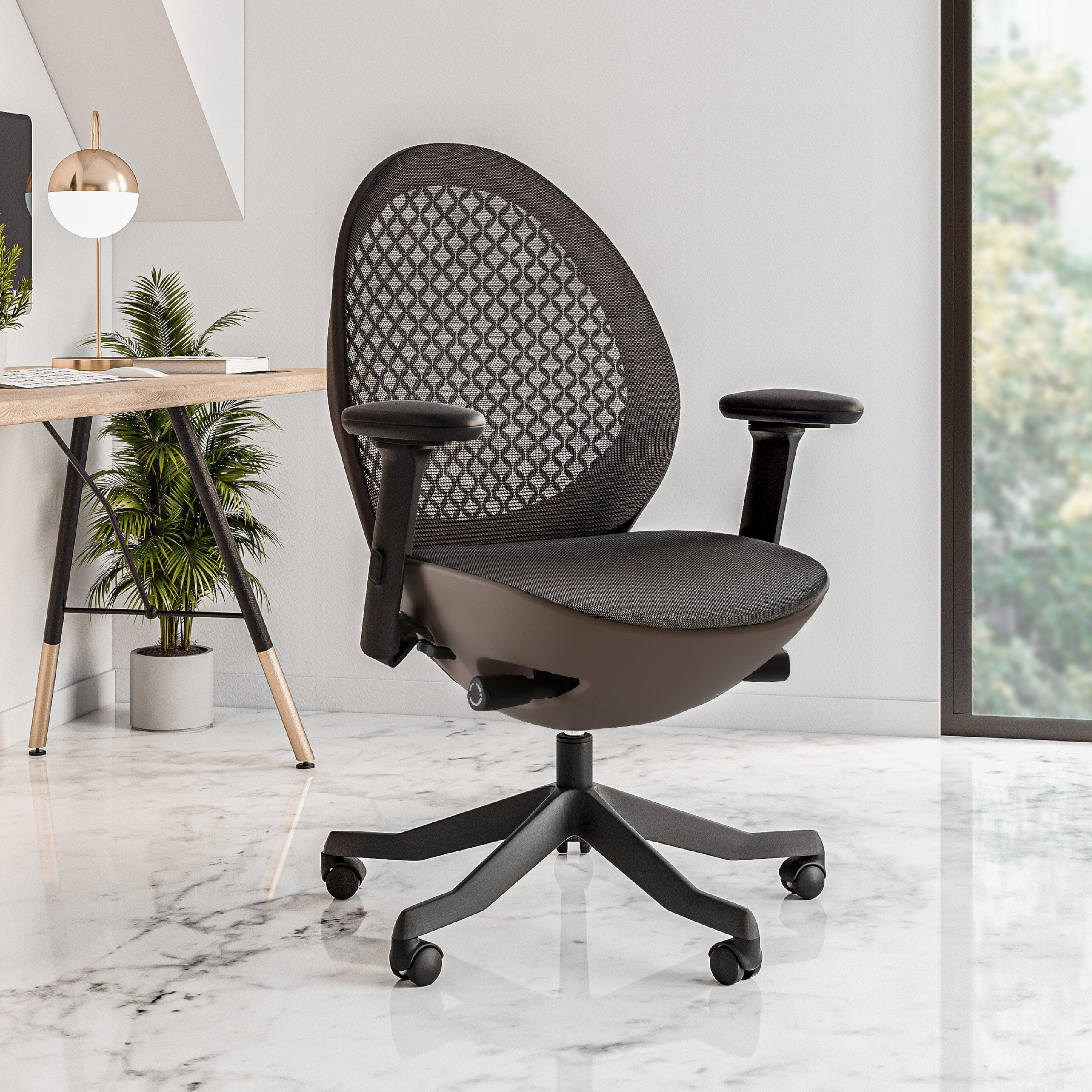 Techni Mobili Deco LUX Executive Office Chair, Taupe image