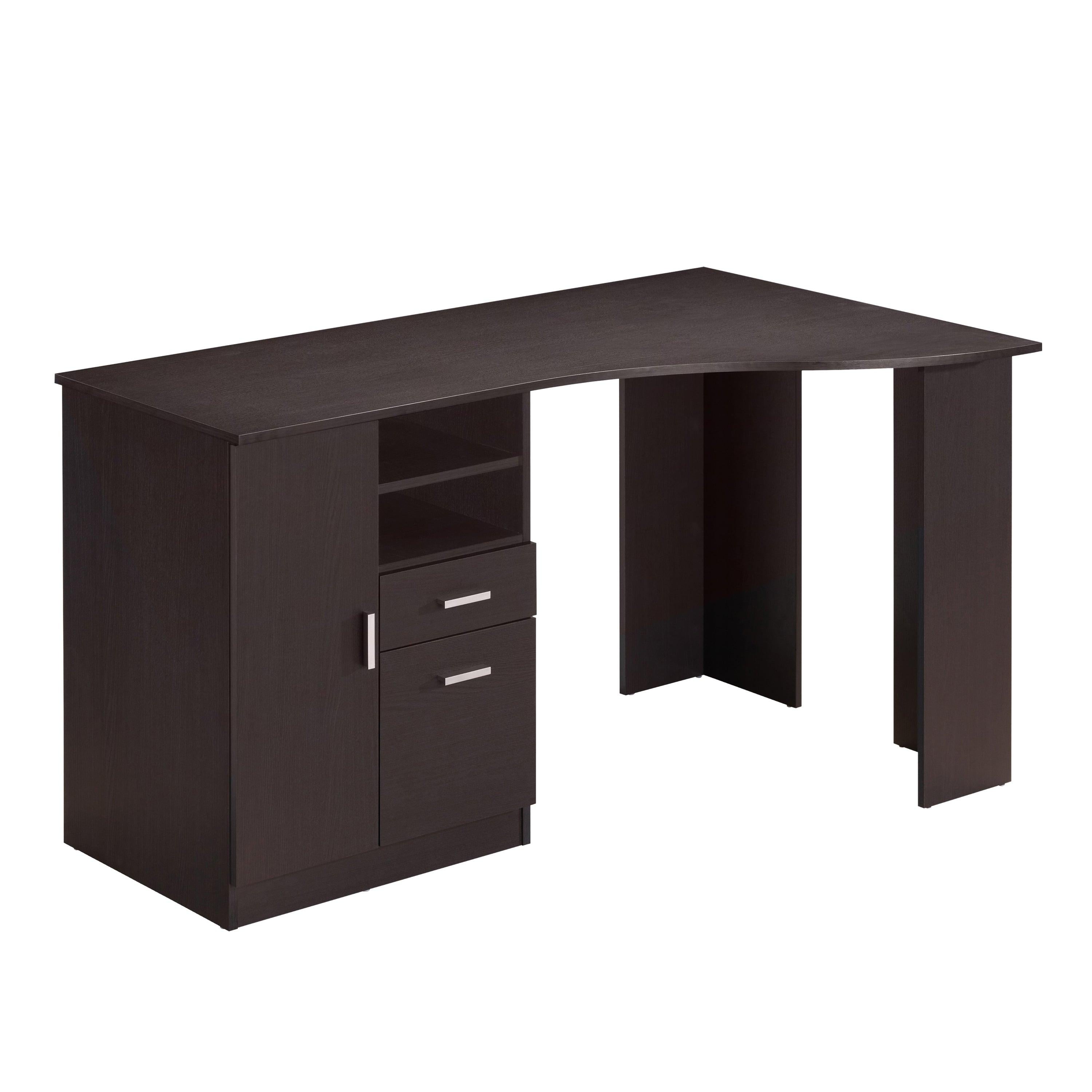 Techni Mobili Classic Office Desk withStorage, Espresso