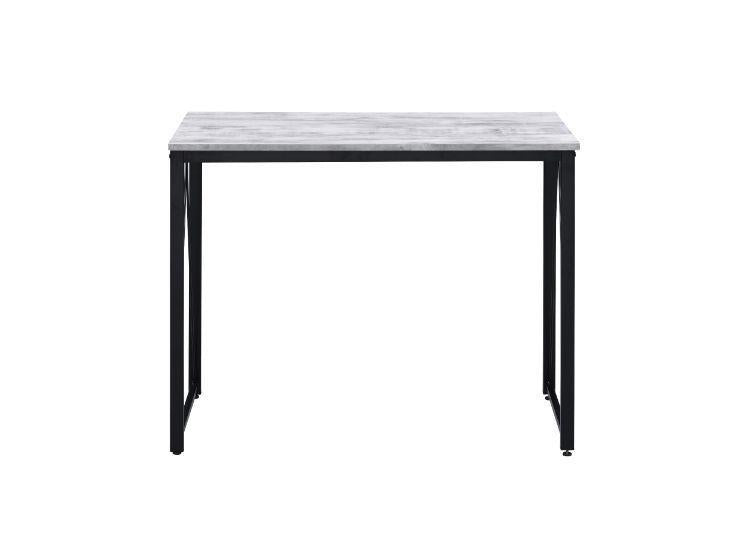 ACME Zaidin Writing Desk, Antique White & Black Finish 92604