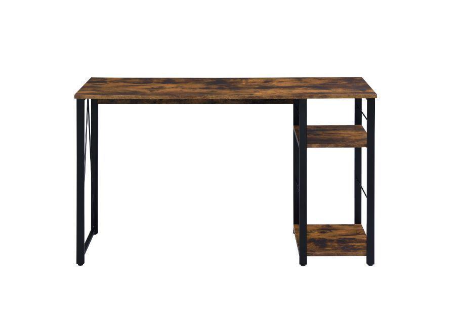 ACME Vadna Writing Desk, Weathered Oak & Black Finish 92765