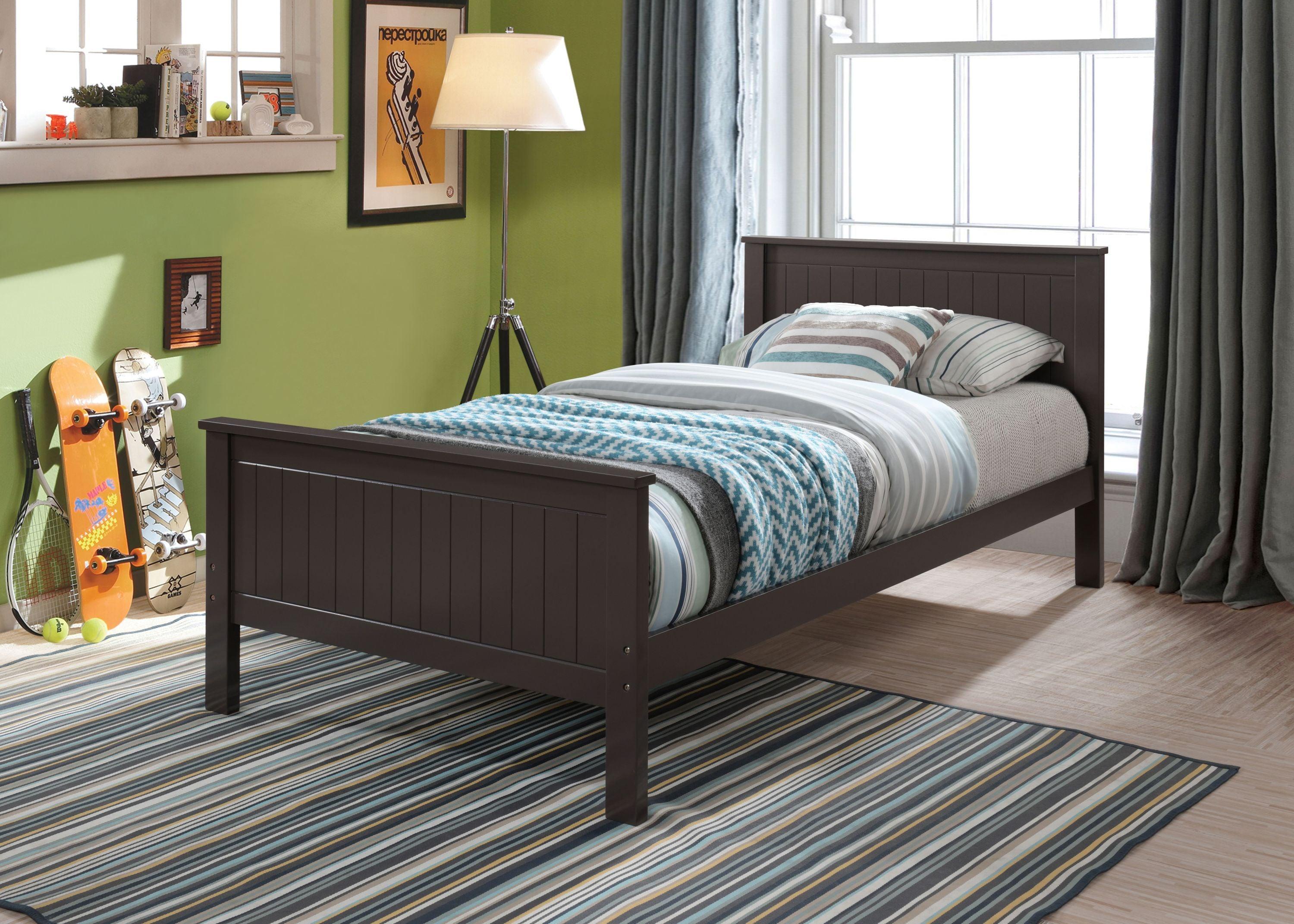 ACME Bungalow Twin Bed, Chocolate Finish BD00494 image