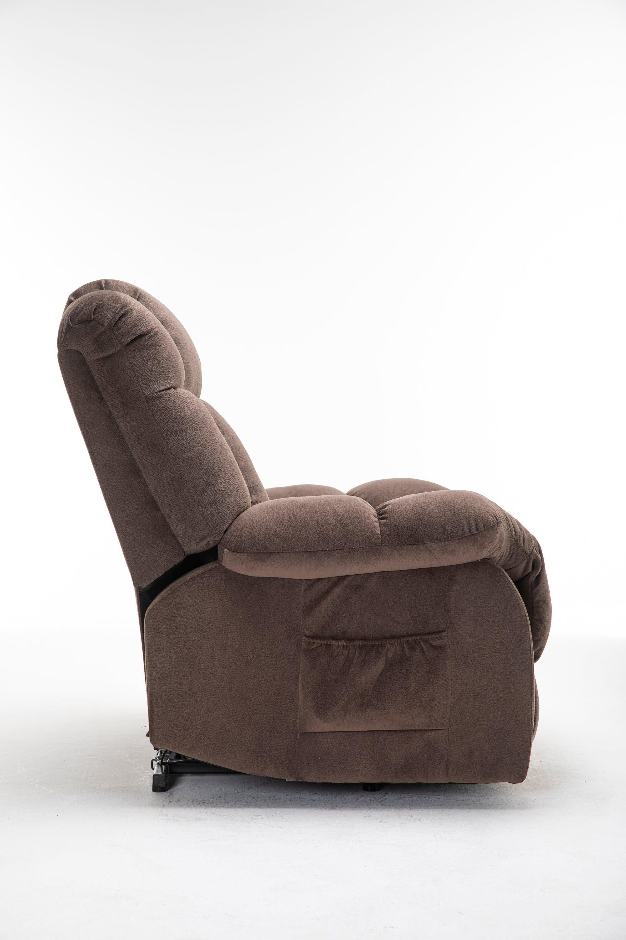 Power Lift Recliner Chair for Elderly- Heavy Duty and Safety Motion Reclining Mechanism-Fabric Sofa Living Room Chair