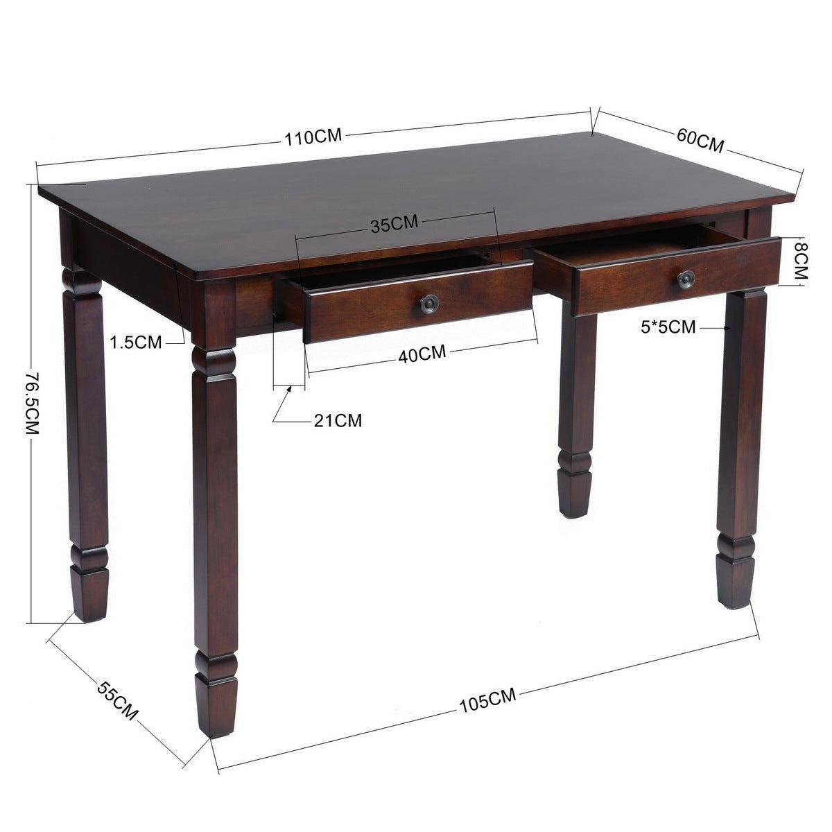 43.3'' Computer Board Desk with 2 Drawers