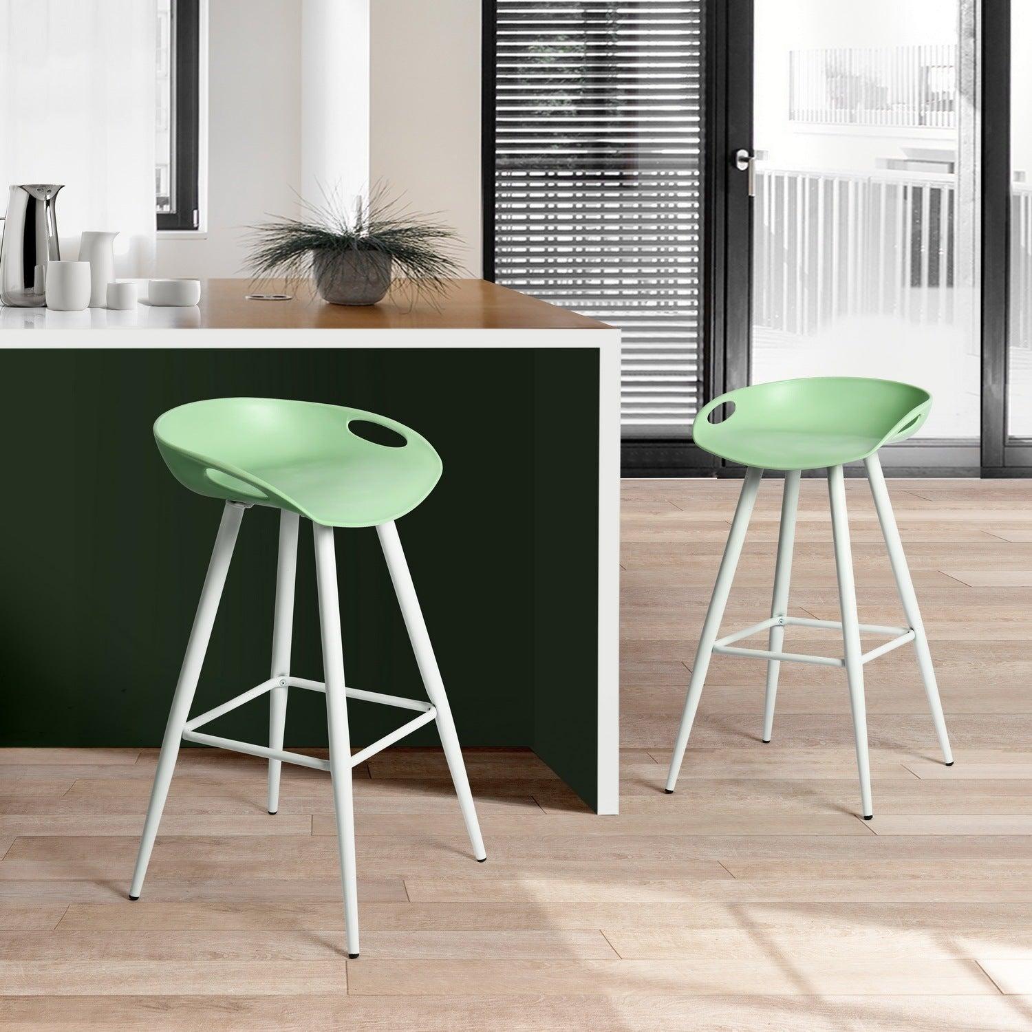 Bak Bar & Counter Stool (Set of 2) - MINT & WHITE image