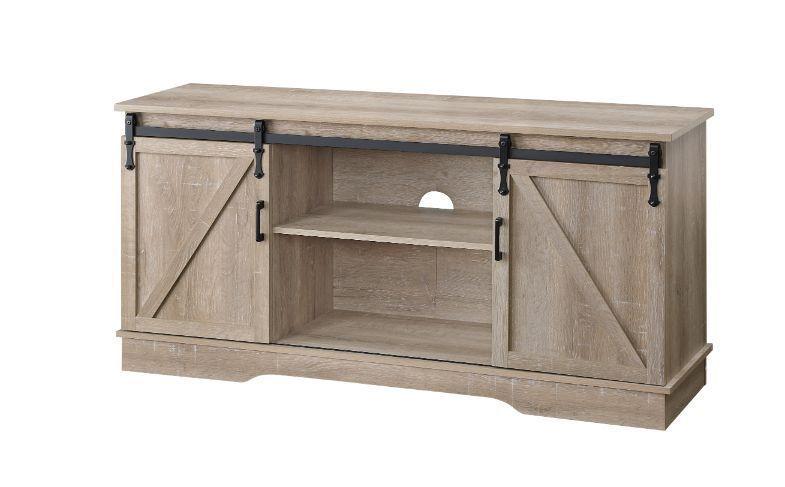 ACME Bennet TV Stand, Oak Finish 91857