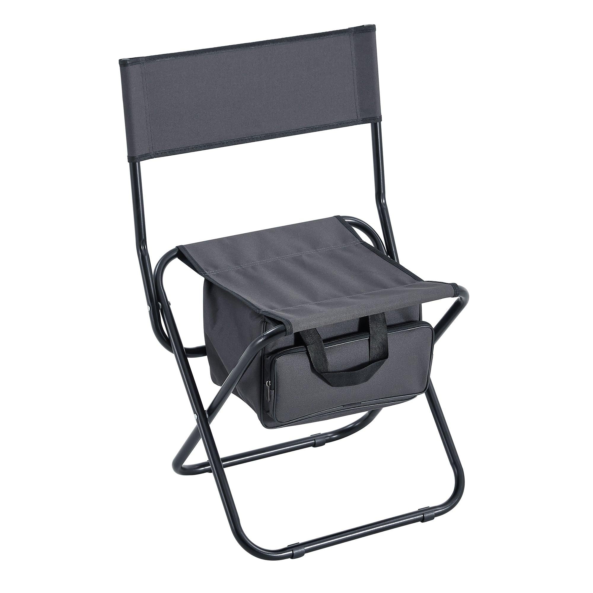 4-piece Folding Outdoor Chair withStorage Bag, Portable Chair for indoor, Outdoor Camping, Picnics and Fishing,Grey