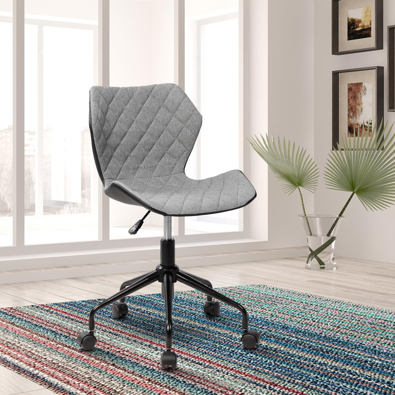 Techni Mobili DeluxeModern Office Armless Task Chair, Grey image