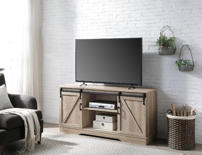 ACME Bennet TV Stand, Oak Finish 91857 image