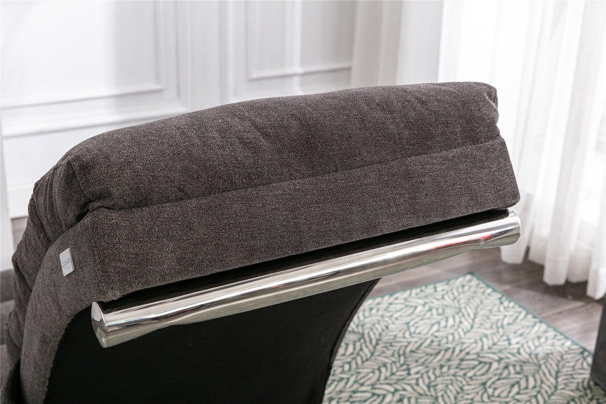 Linen Chaise Lounge Indoor Chair,Modern Long Lounger for Office or Living Room