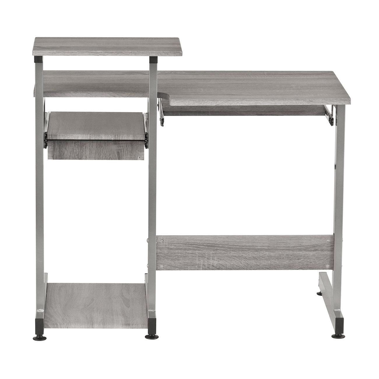 Techni Mobili Complete Computer Workstation Desk, Grey