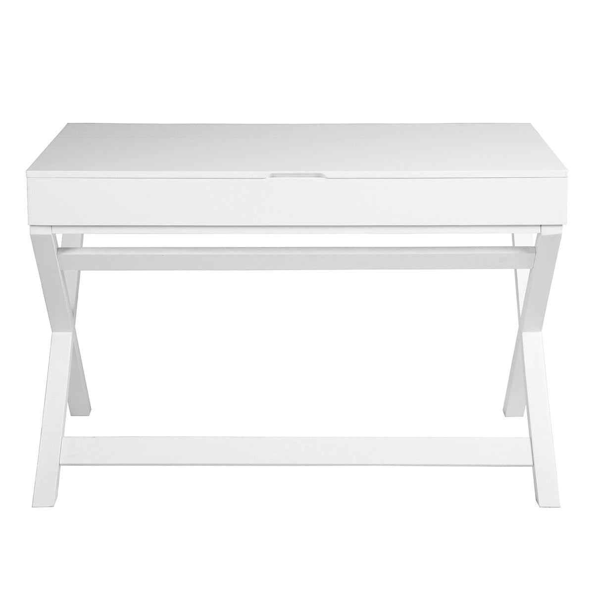 Lift Desk with 2 DrawerStorage, Computer Desk with Lift Table Top, Adjustable Height Table for Home Office, Living Room,white