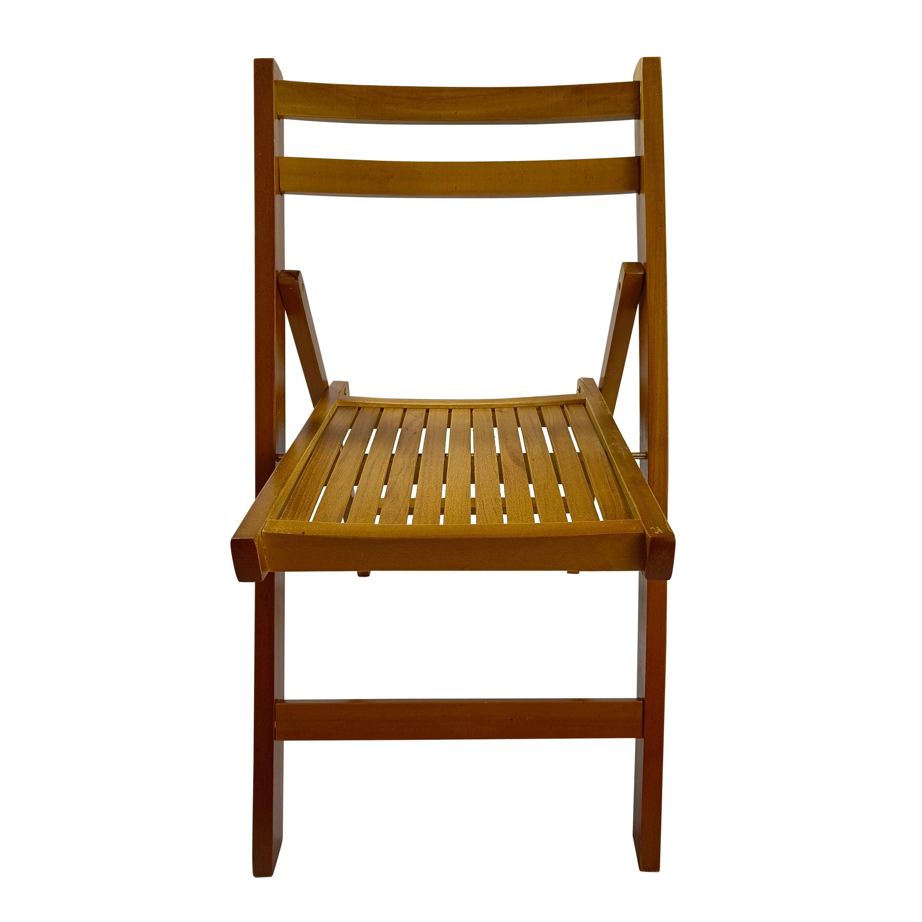 Furniture Slatted Wood Folding Special Event Chair - Honey color, Set of 4 ，FOLDING CHAIR, FOLDABLE STYLE