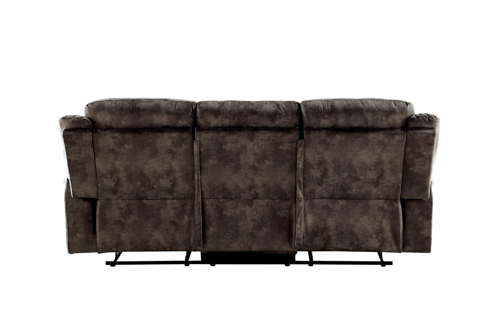 ACME Zubaida Sofa (Glider & Motion), 2-Tone Chocolate Velvet 55020