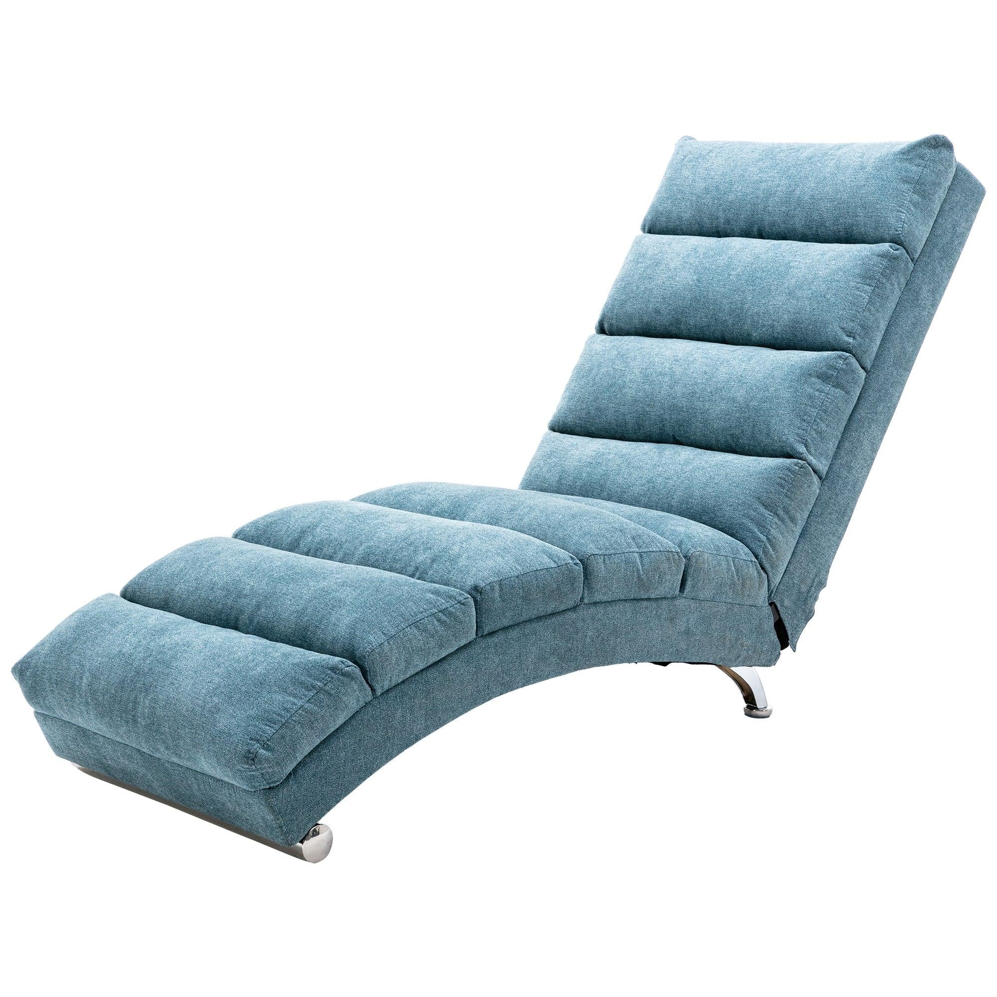 Linen Chaise Lounge Indoor Chair,Modern Long Lounger for Office or Living Room