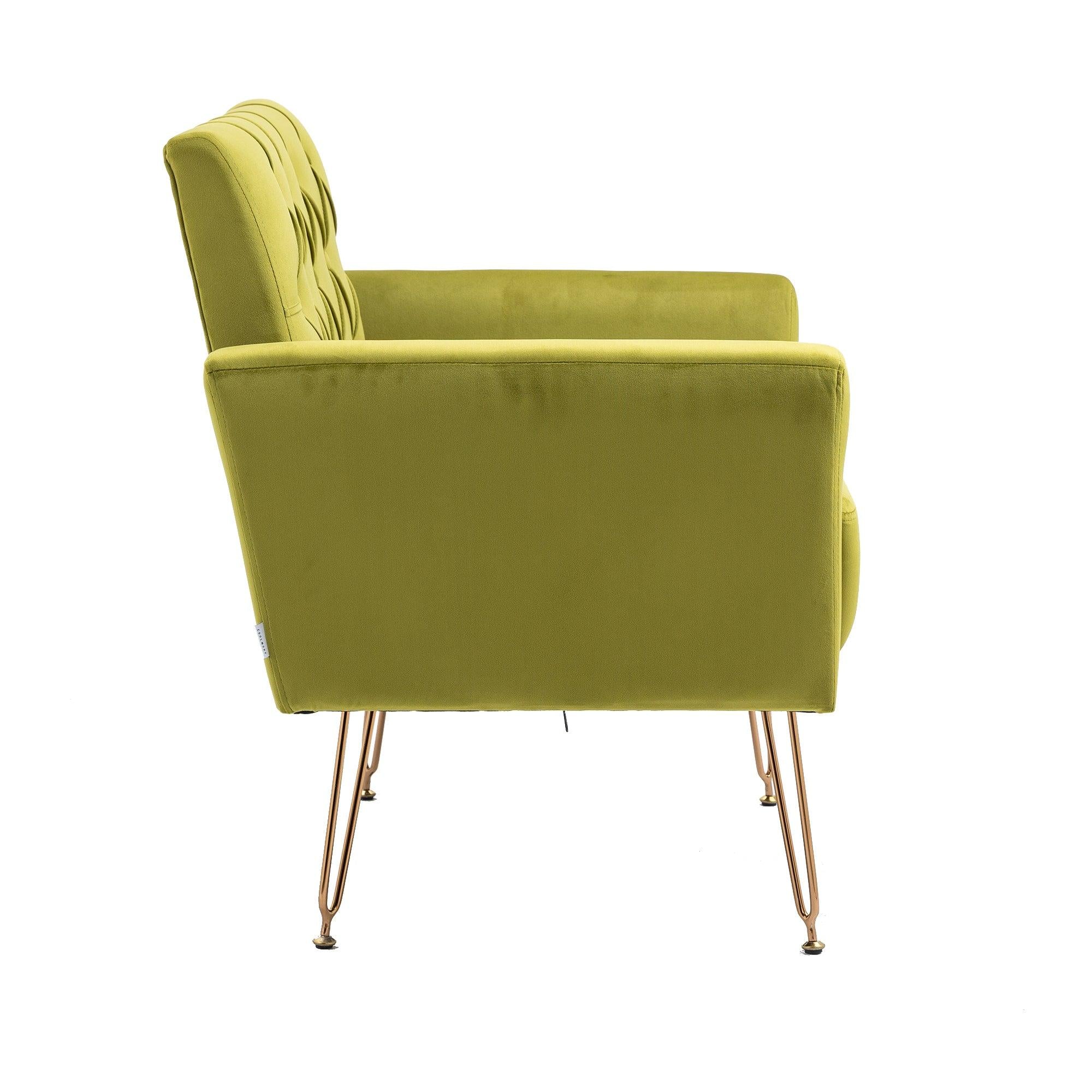 Accent  Chair  ,leisure single sofa  with Rose Golden  feet