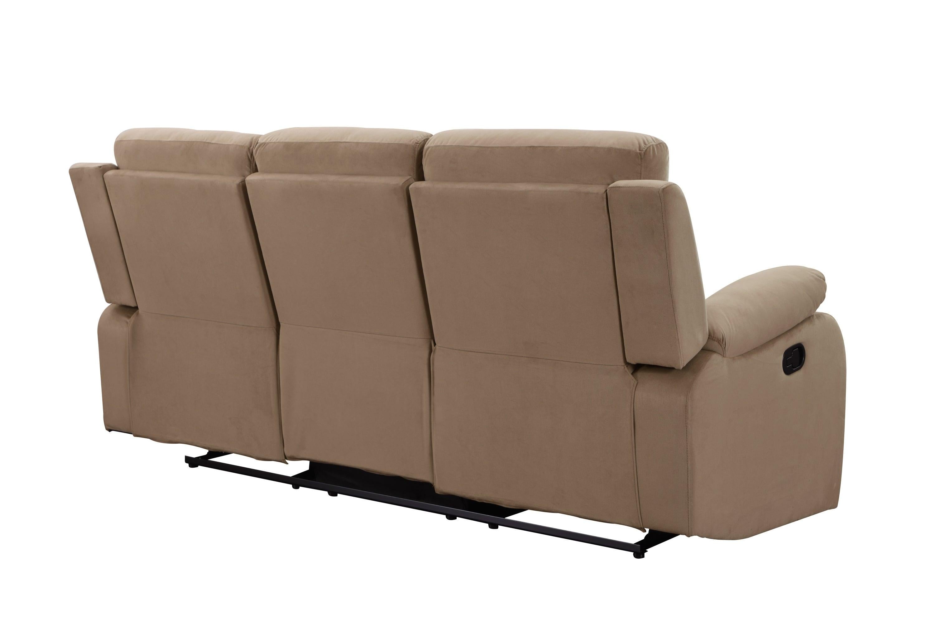 Global United Transitional Microfiber Fabric Sofa