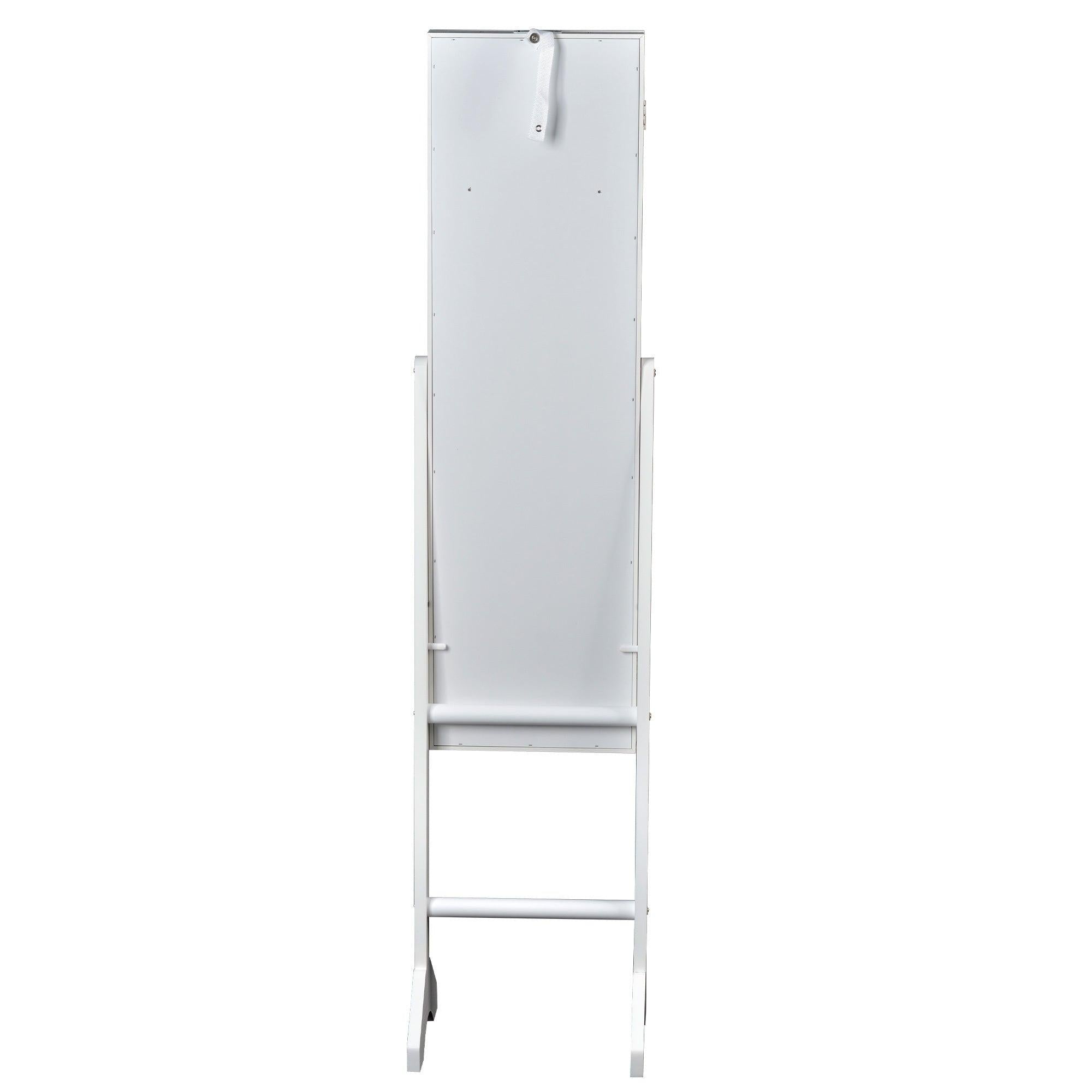 Full Mirror Fashion Simple JewelryStorage Cabinet  With Led Light  Can Be Hung On The Door Or Wall