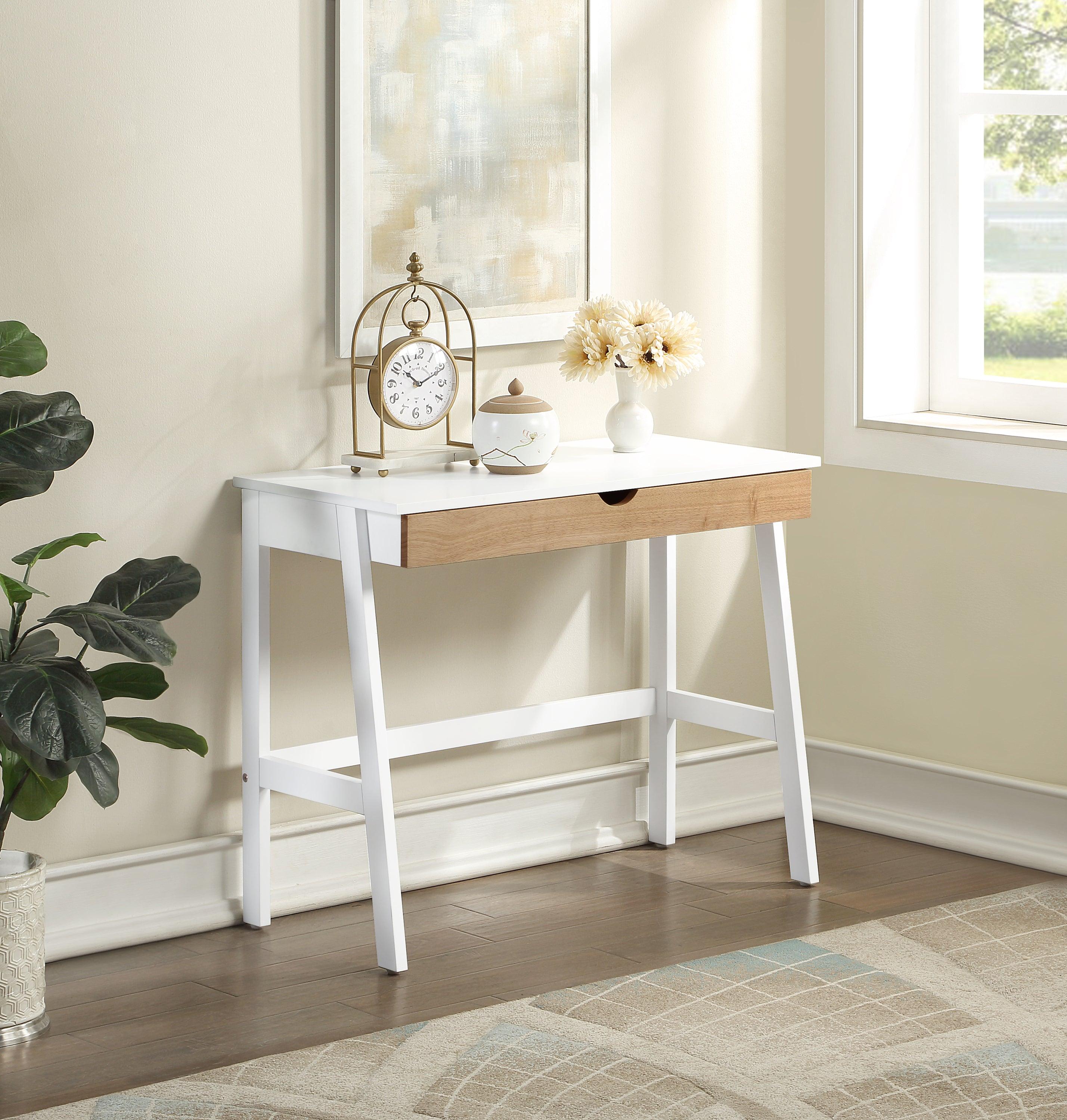 Hilton Desk In White/Natural image