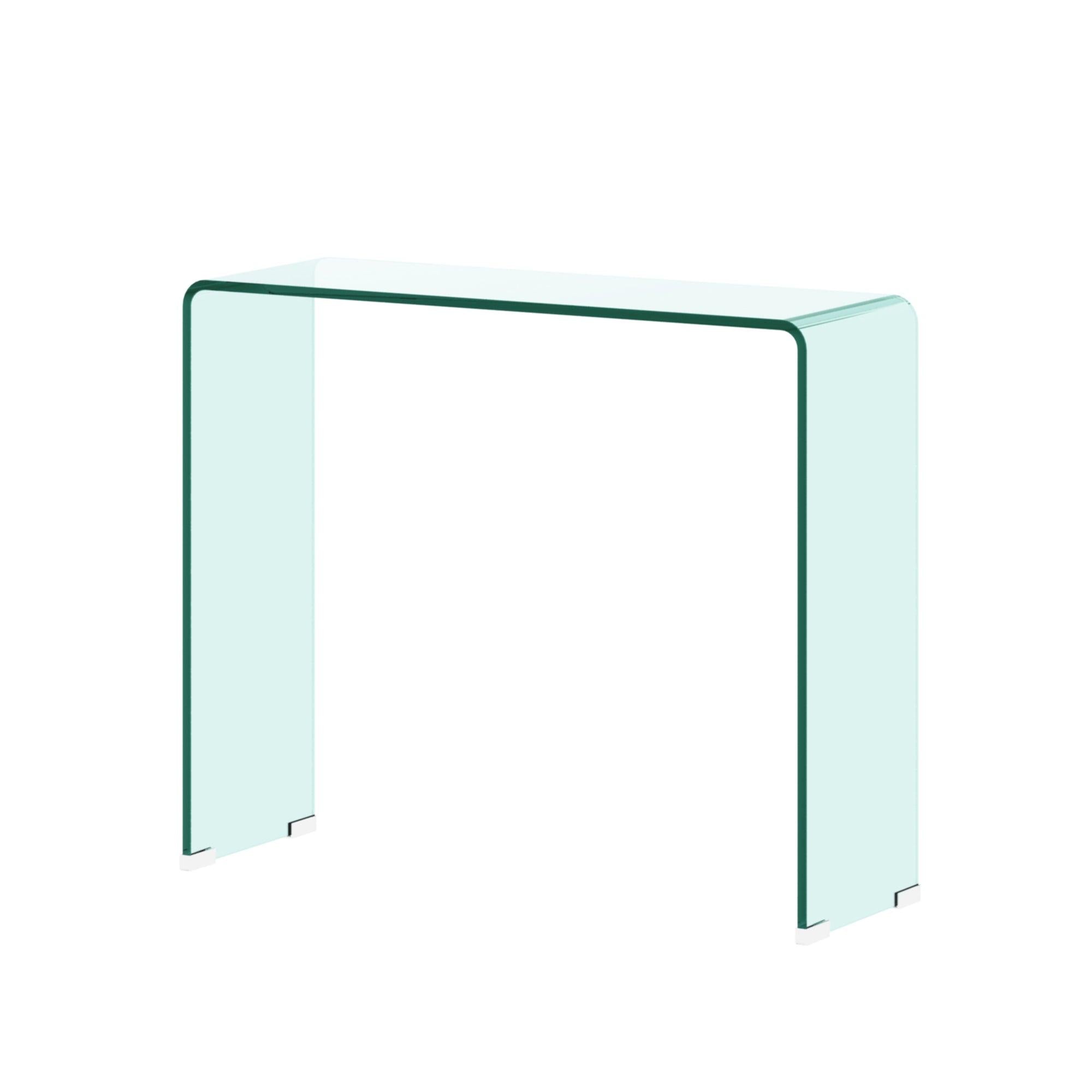 Console Table Whole Tempered Glass rectangular porch table  bent transparent glass tea table