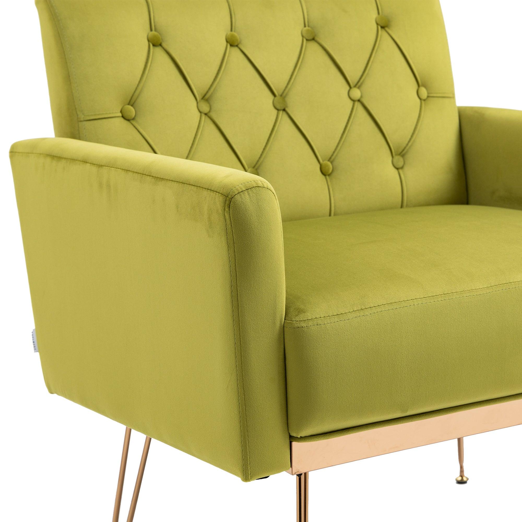 Accent  Chair  ,leisure single sofa  with Rose Golden  feet