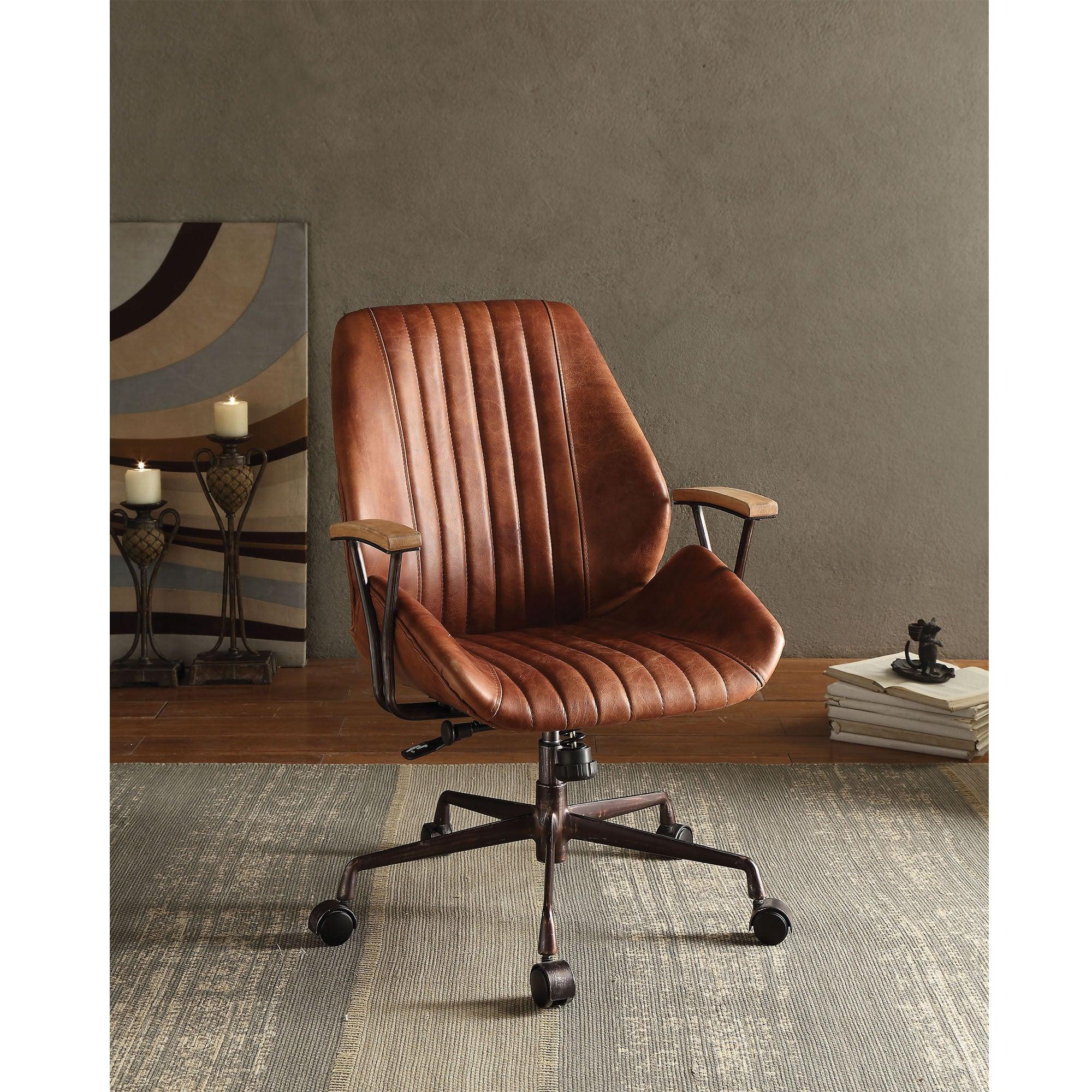 ACME Hamilton Office Chair in Cocoa Top Grain Leather 92413 image