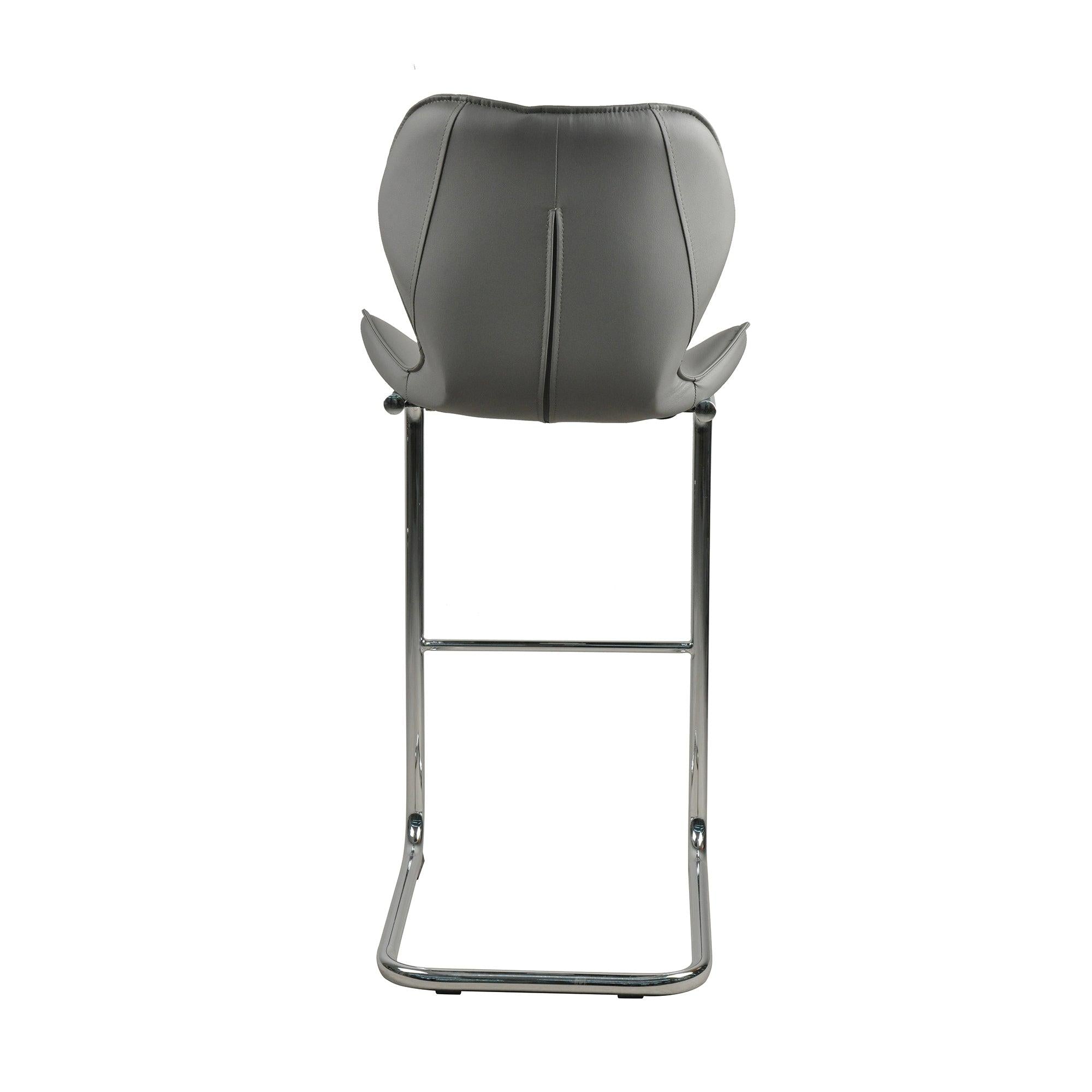 Bar chairModern design for dining and kitchen barstool with metal legs set of 4 (Grey)