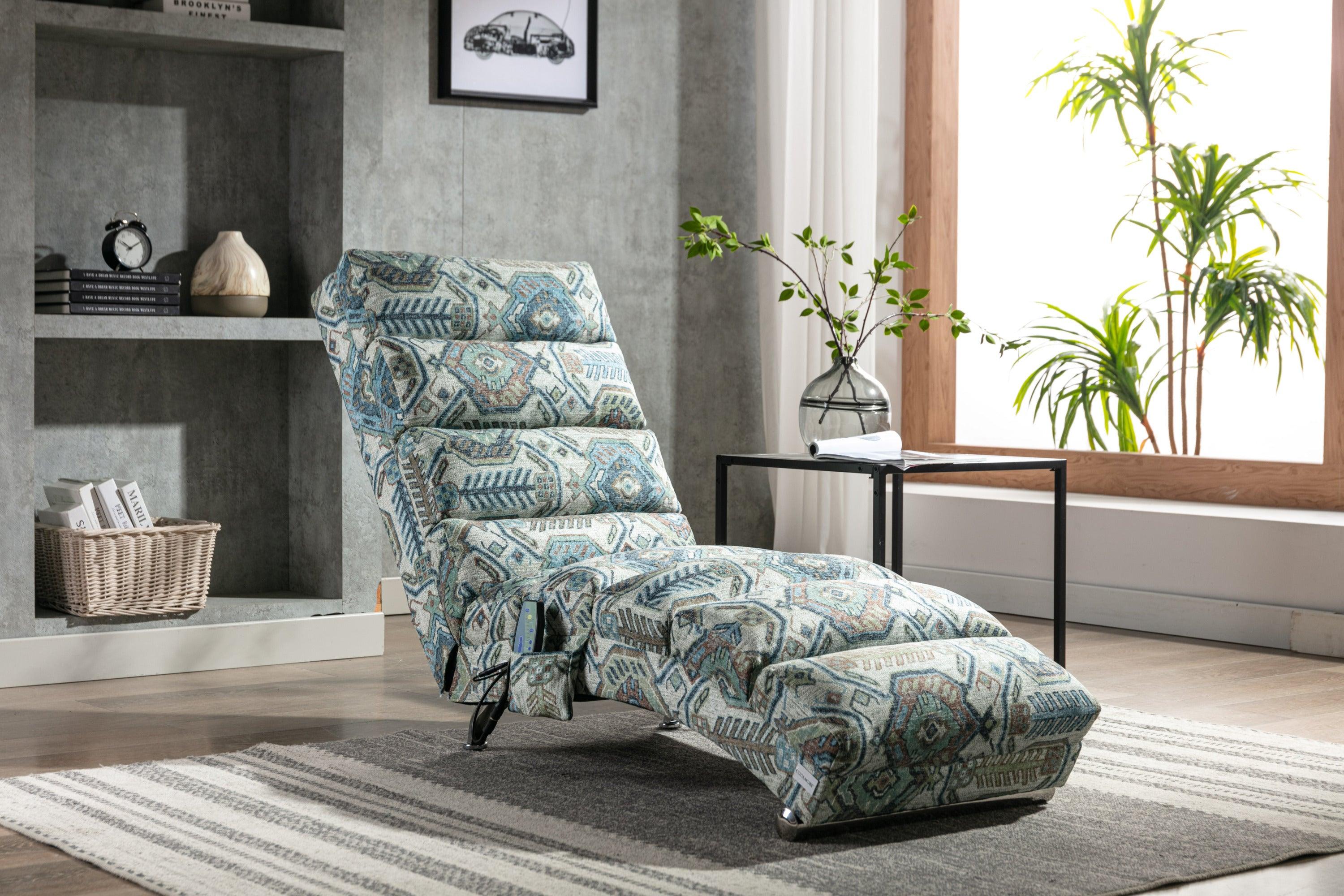 Linen Chaise Lounge Indoor Chair,Modern Long Lounger for Office or Living Room image