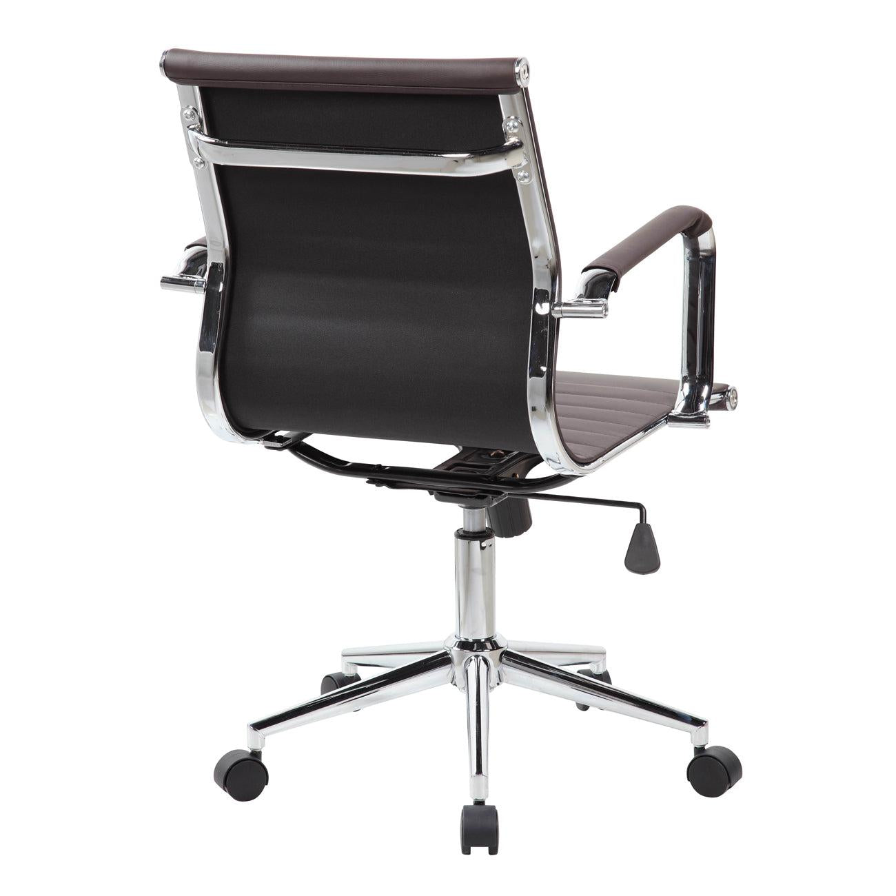 Techni MobiliModern Medium Back Executive Office Chair, Chocolate