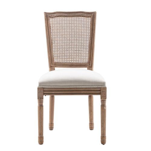 Upholstered Fabrice French Dining Chair,Set of 2,Beige