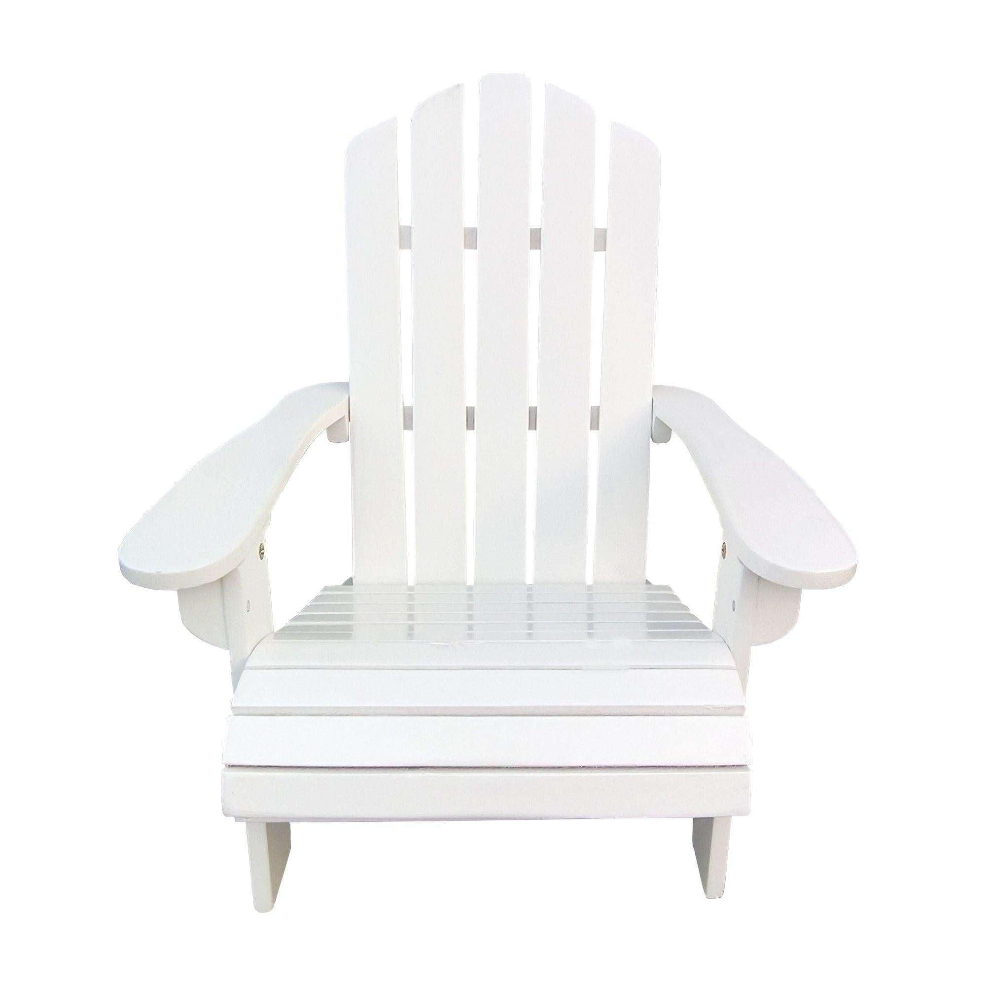 Outdoor or indoor Wood children Adirondack chair,white