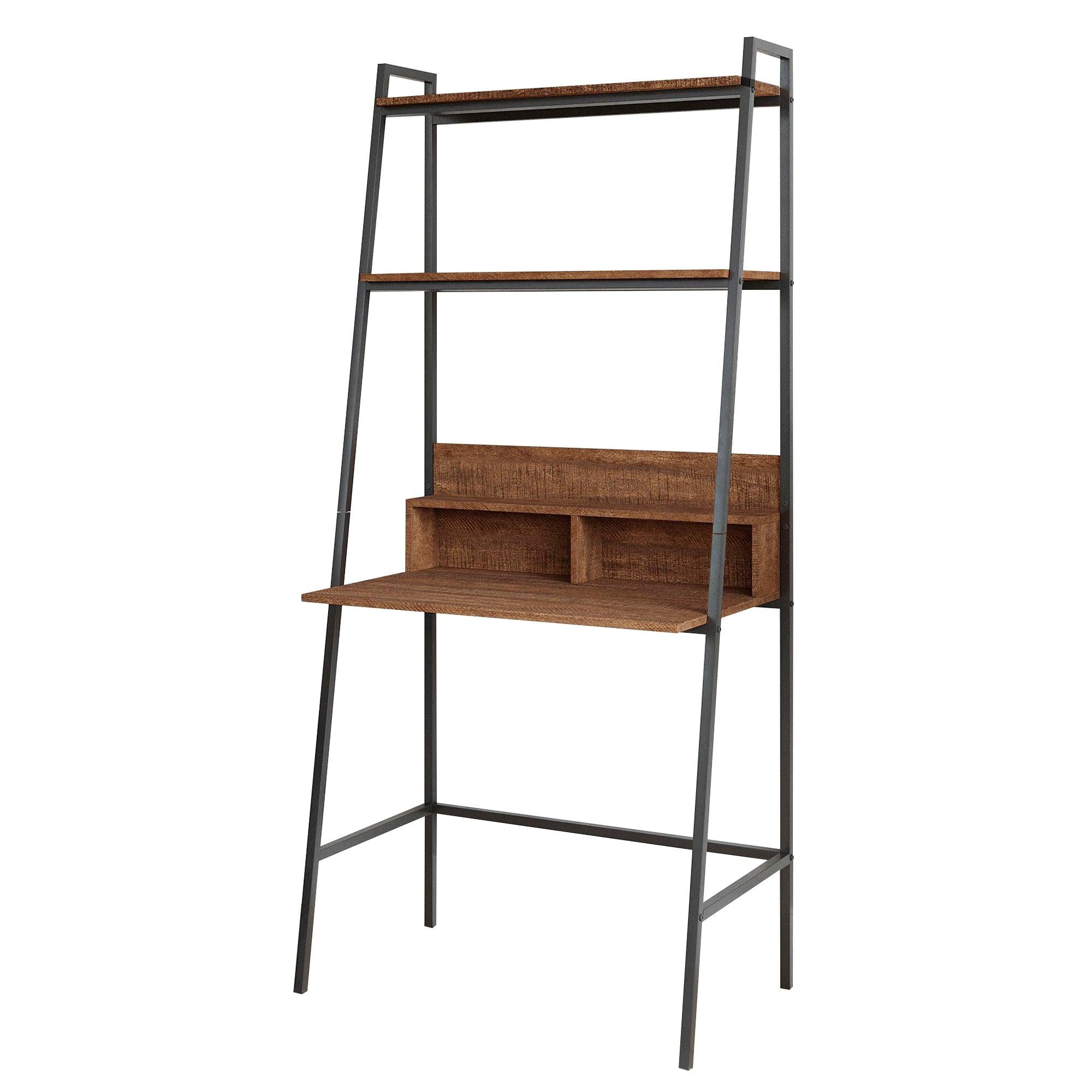 District Indoor Metal 2-Tier Ladder with Desk