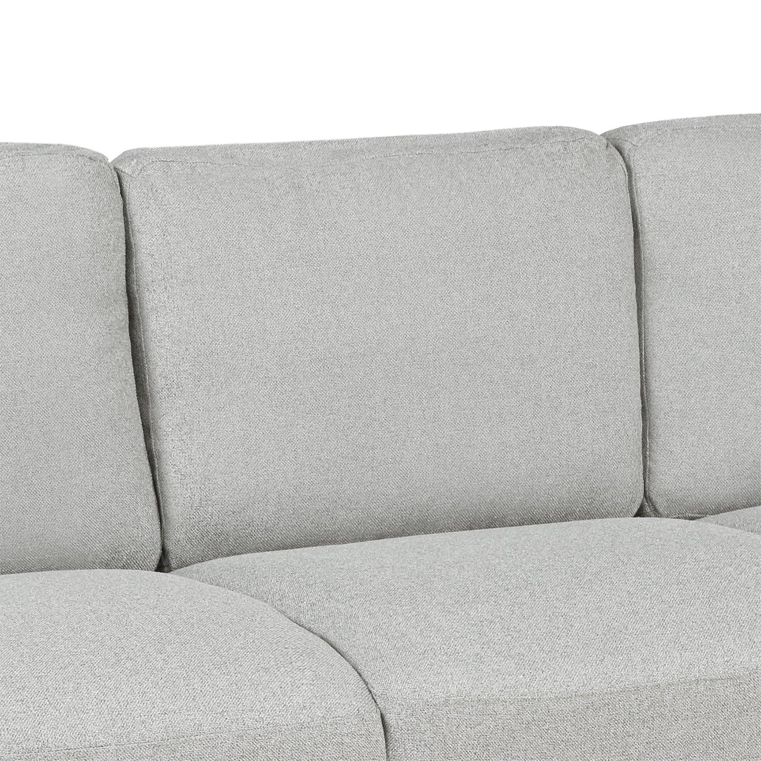 3-Seat Sofa Living Room Linen Fabric Sofa (Light Gray)