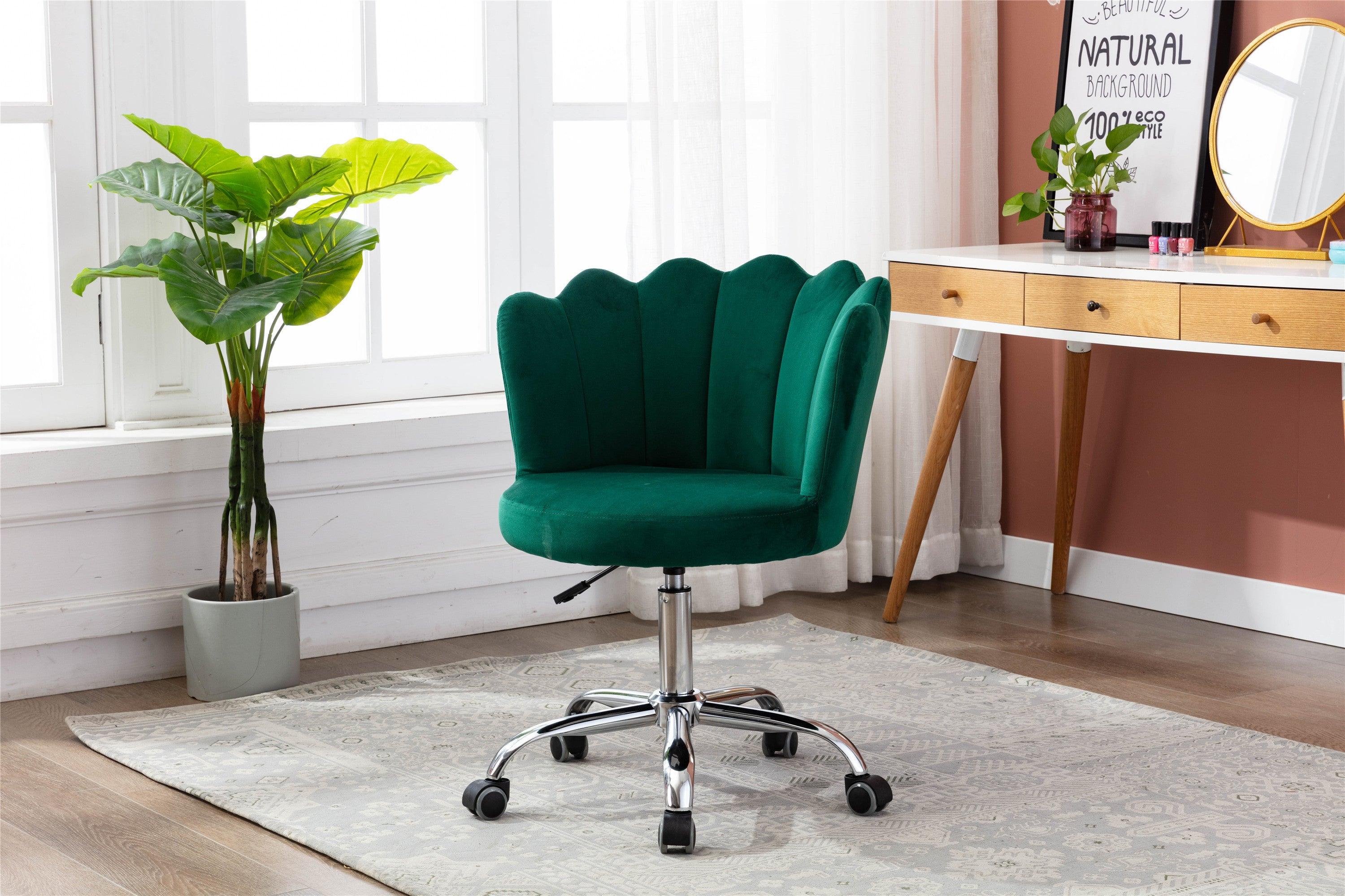 Swivel Shell Chair for Living Room/Bed Room,Modern Leisure office Chair  Green