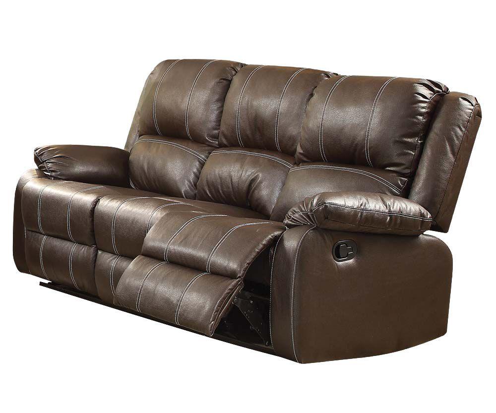 ACME Zuriel Sofa (Motion) in Brown PU 52280