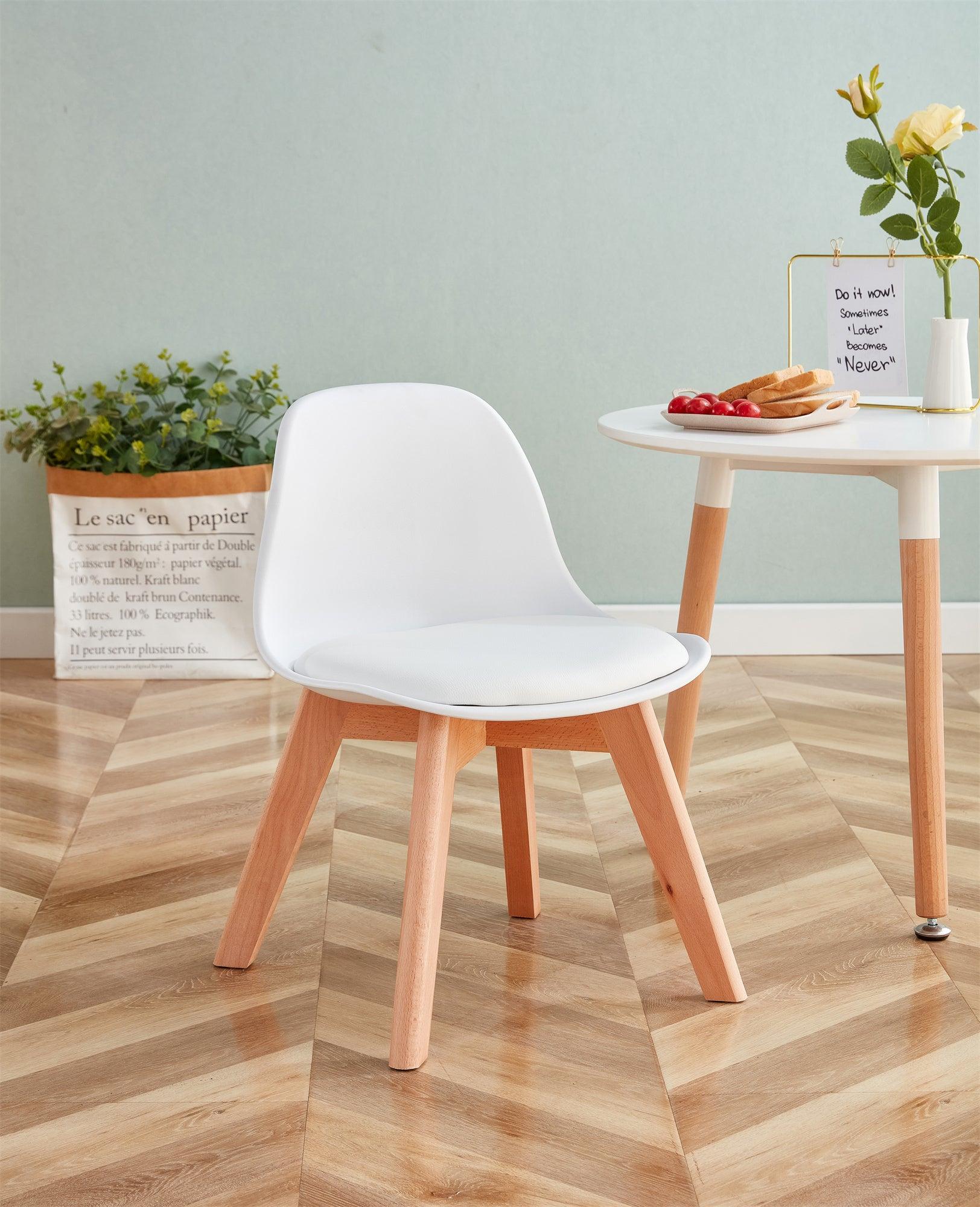 BB chair ,wood leg; pp back with cushion, WHITE, 1 pcs per set image