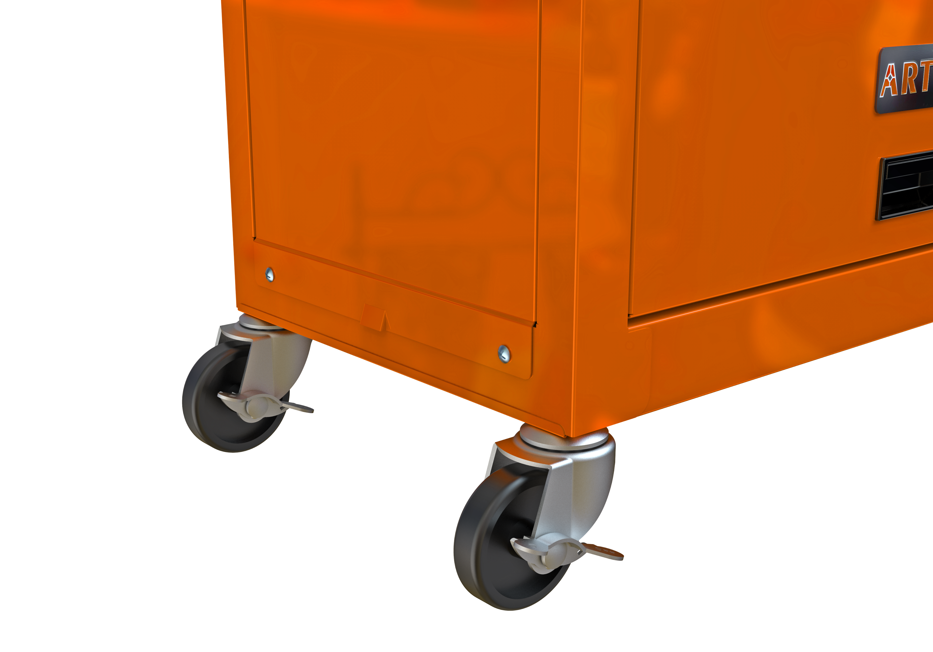 High Capacity Rolling Tool Chest with Wheels and Drawers, 8-Drawer ToolStorage Cabinet--ORANGE